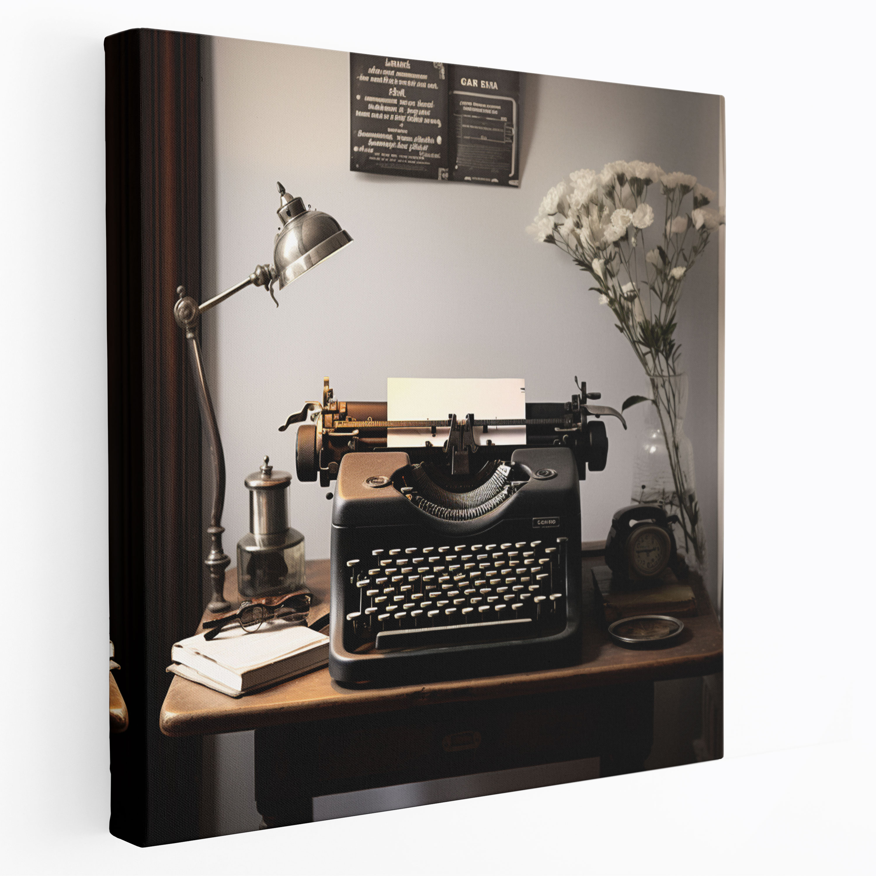 Nostalgic Typewriter Canvas Print - Nostalgia, Wall Decoration, Retro Charm, Wall Art