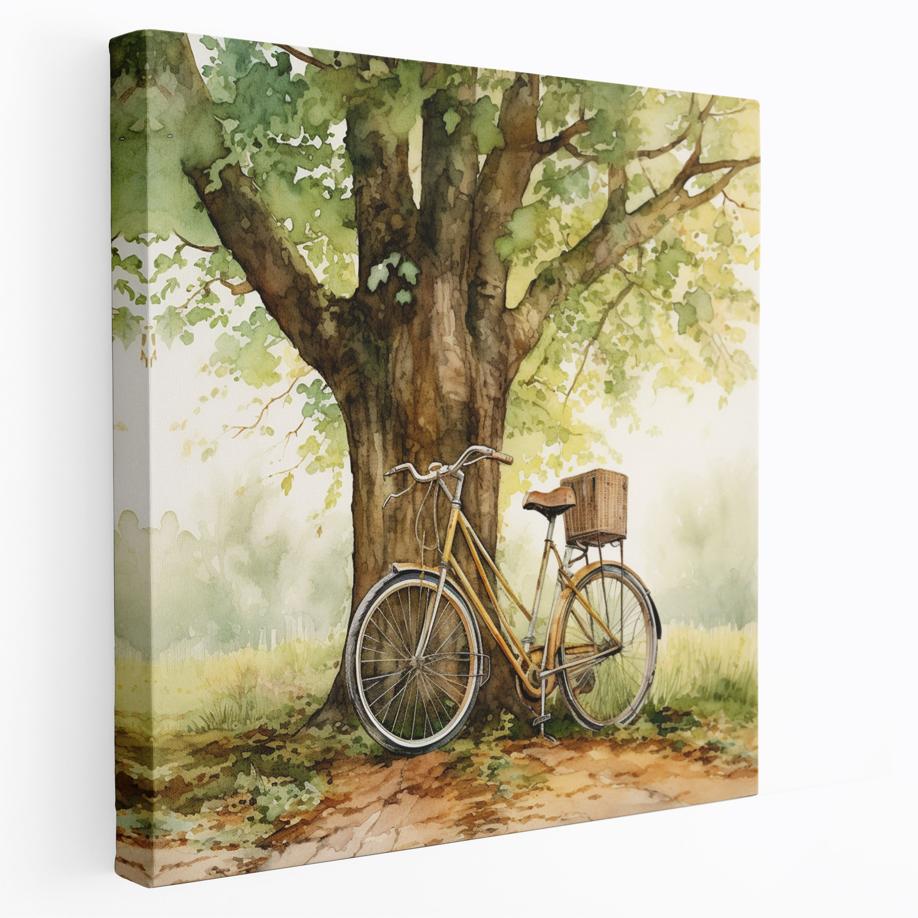 Nostalgic Bicycles Canvas Print - Nostalgia, Carefree Rides, Scenic Explorations, Vintage Charm