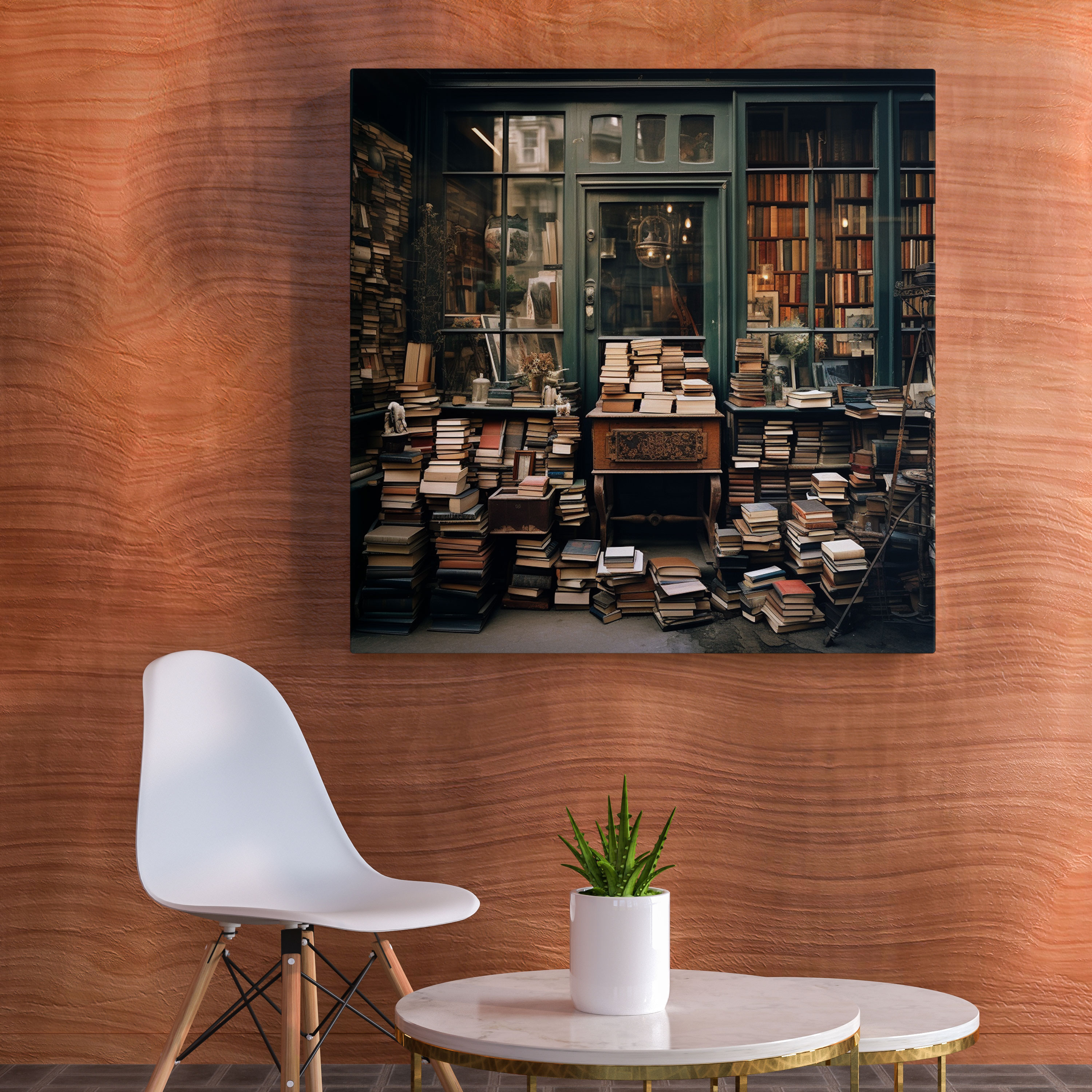 Nostalgic Bookstore Canvas Print - Nostalgia, Wall Decoration, Cozy Nook, Nostalgia