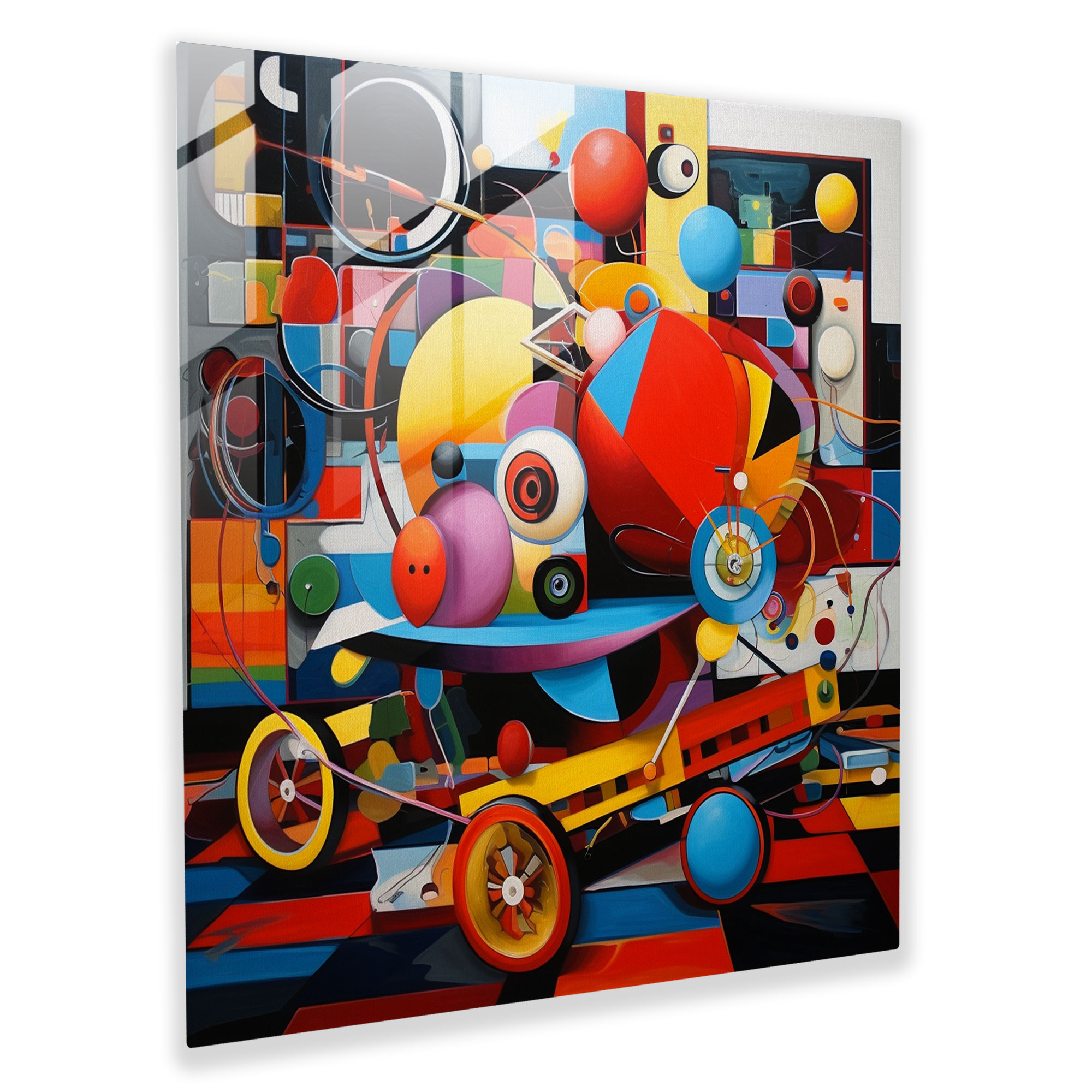 Nursery Glass Print - Abstract Toy Collection - Nursery, Glass Art, Glass Print, Nursery Theme