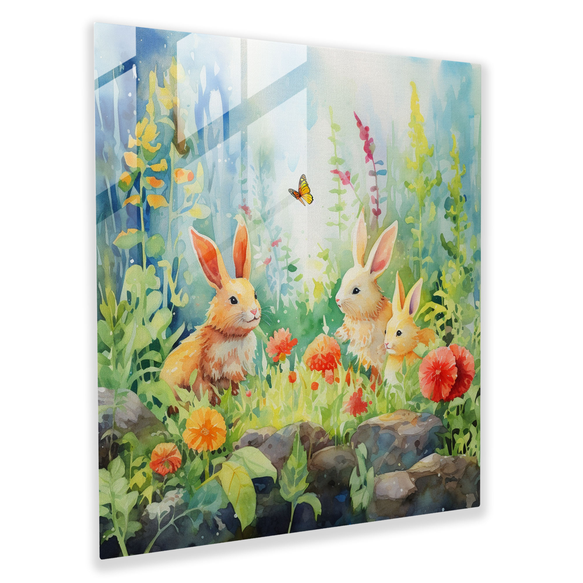 Niedliches Tiermotiv-Glasbild für das Kinderzimmer - Kinderzimmer Wohnkultur Tiermotiv Wanddekoration