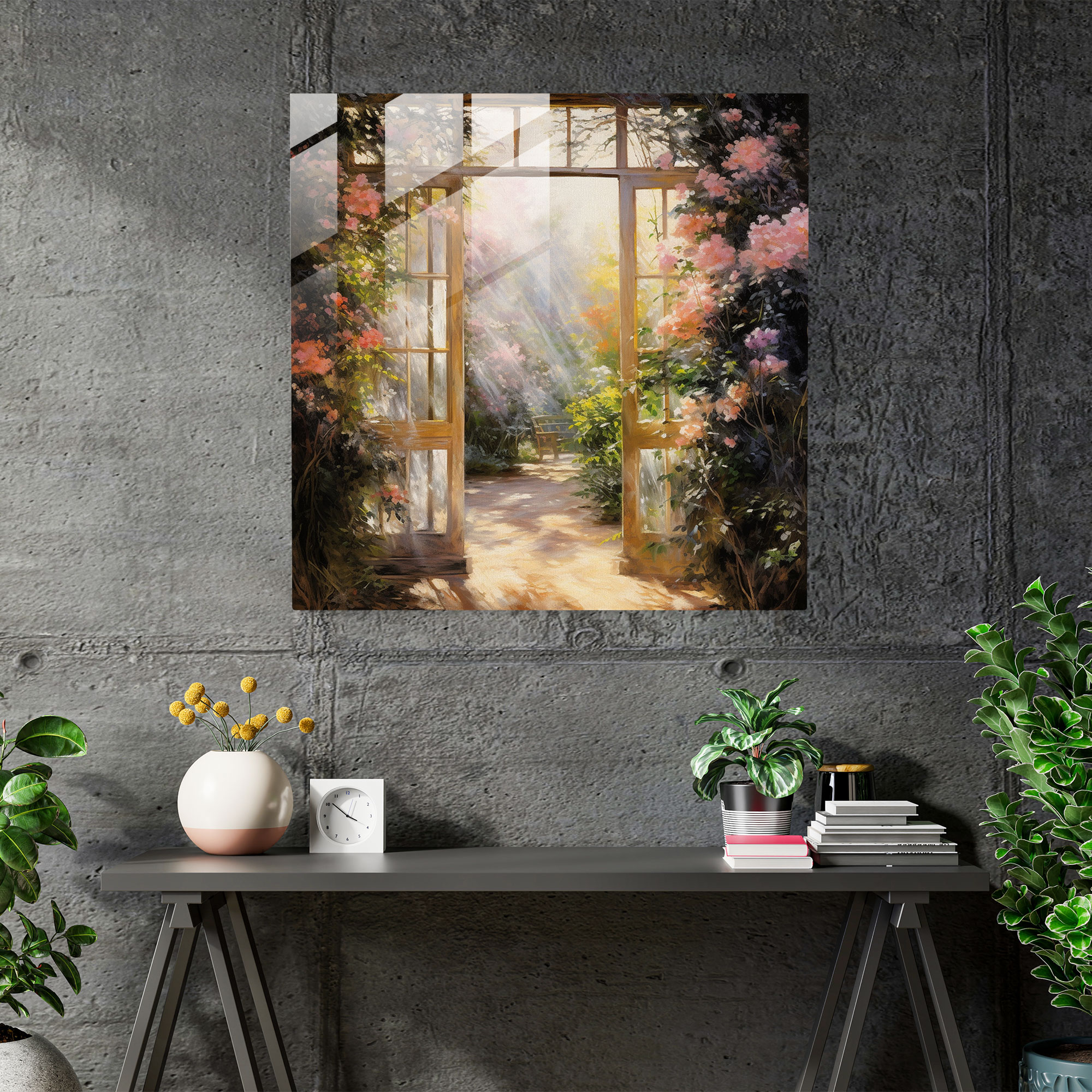 Impressionist Nursery Garden Glass Print - Nursery, Wall Decoration, Glass Print, Glass Wall Art