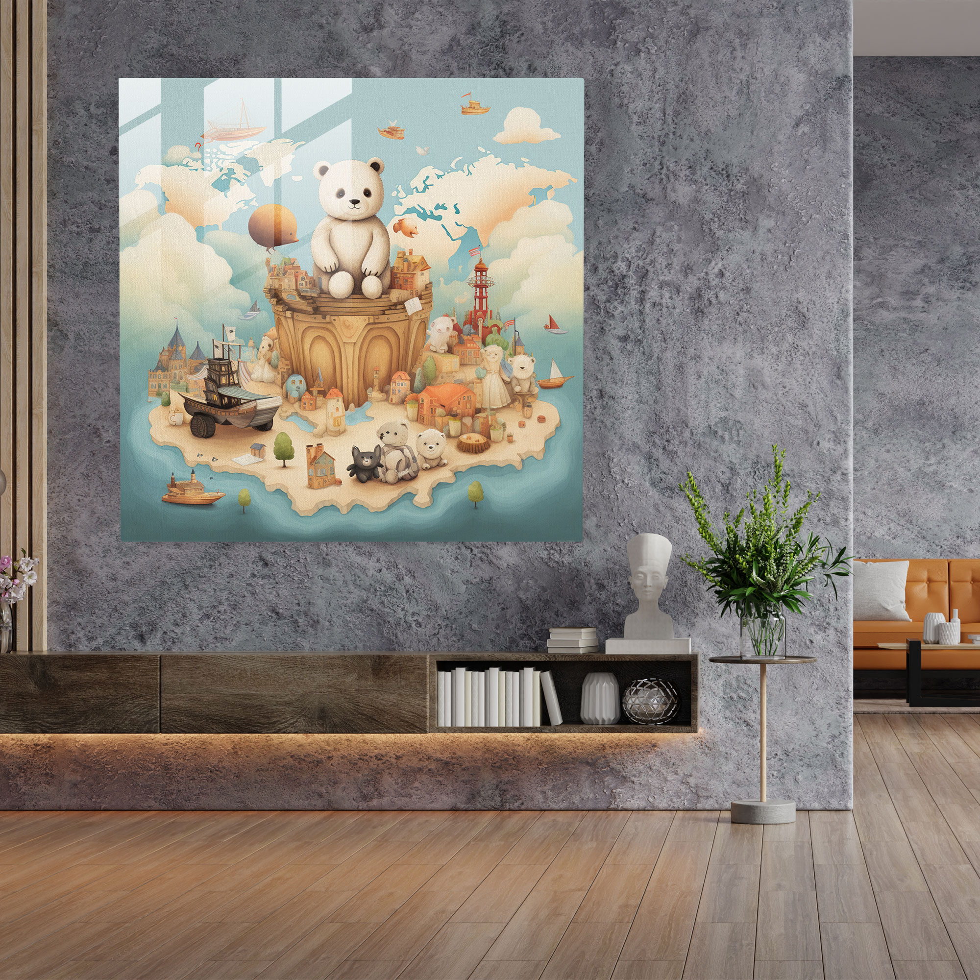 Adventure Nursery Glass Print - Nursery, Glass Print, Home Decoration, Adventure Theme