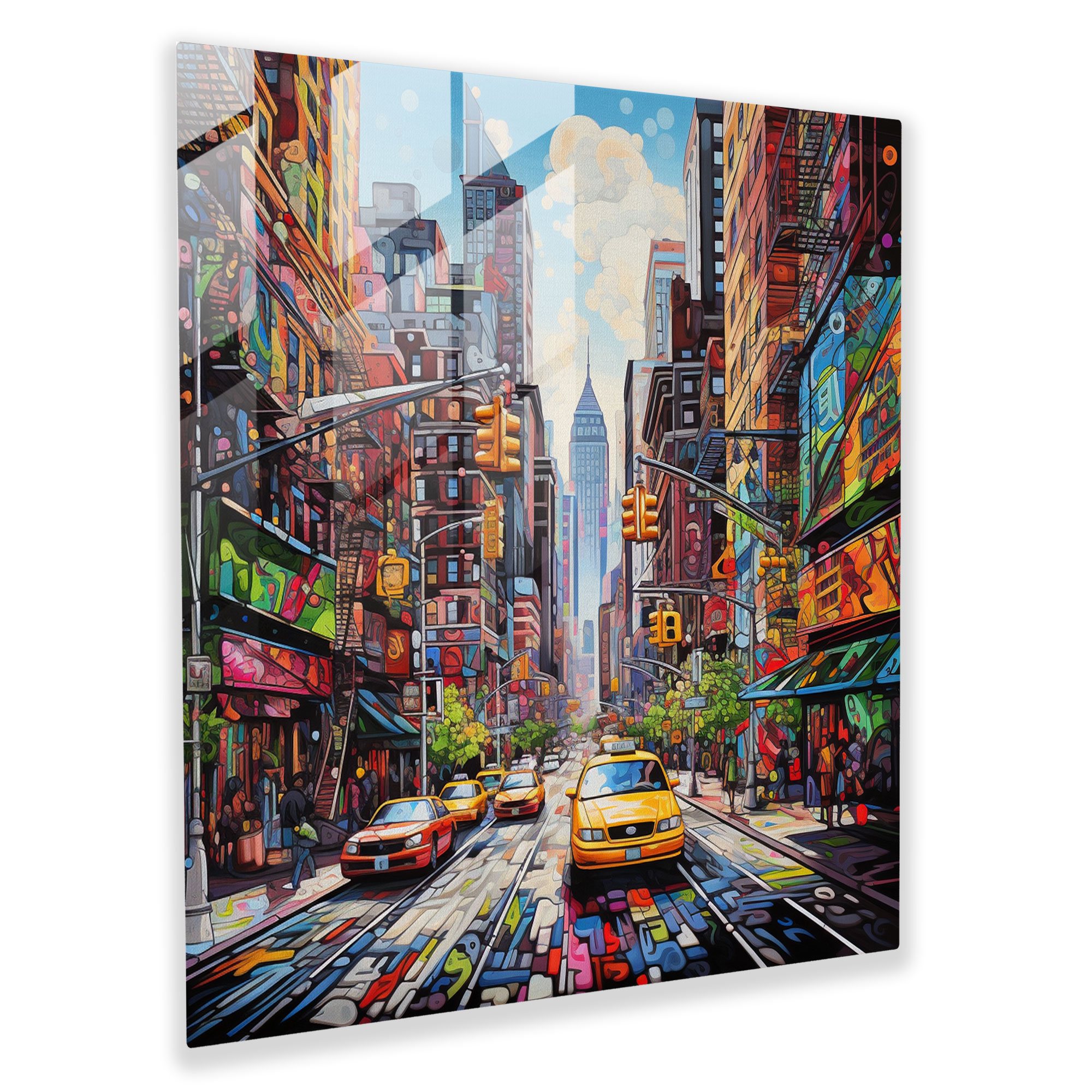 Exquisite Glass Print - Brooklyn's Artistic Kaleidoscope