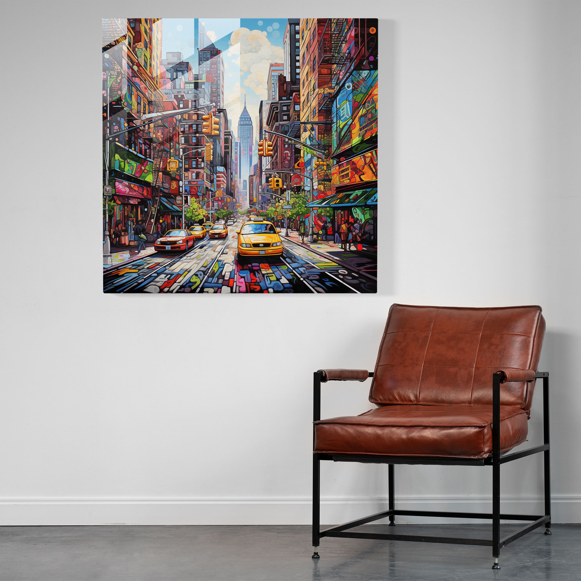 Exquisite Glass Print - Brooklyn's Artistic Kaleidoscope