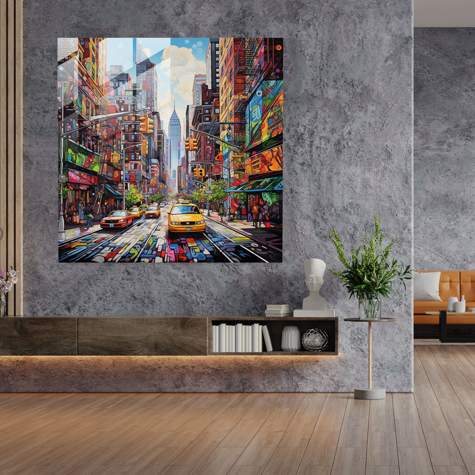 Exquisite Glass Print - Brooklyn's Artistic Kaleidoscope