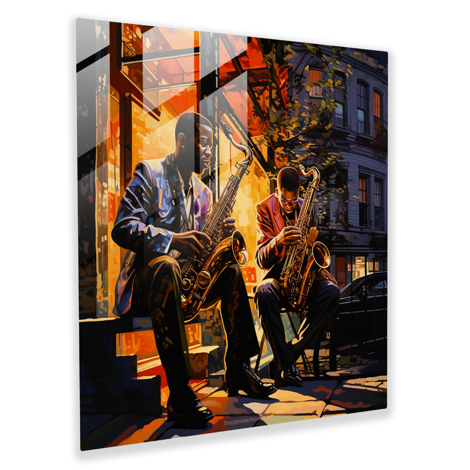 Jazz-inspired Glass Print - Harlem Musician Glass Wall Art - Vintage Home Decoration - Wall Decoration