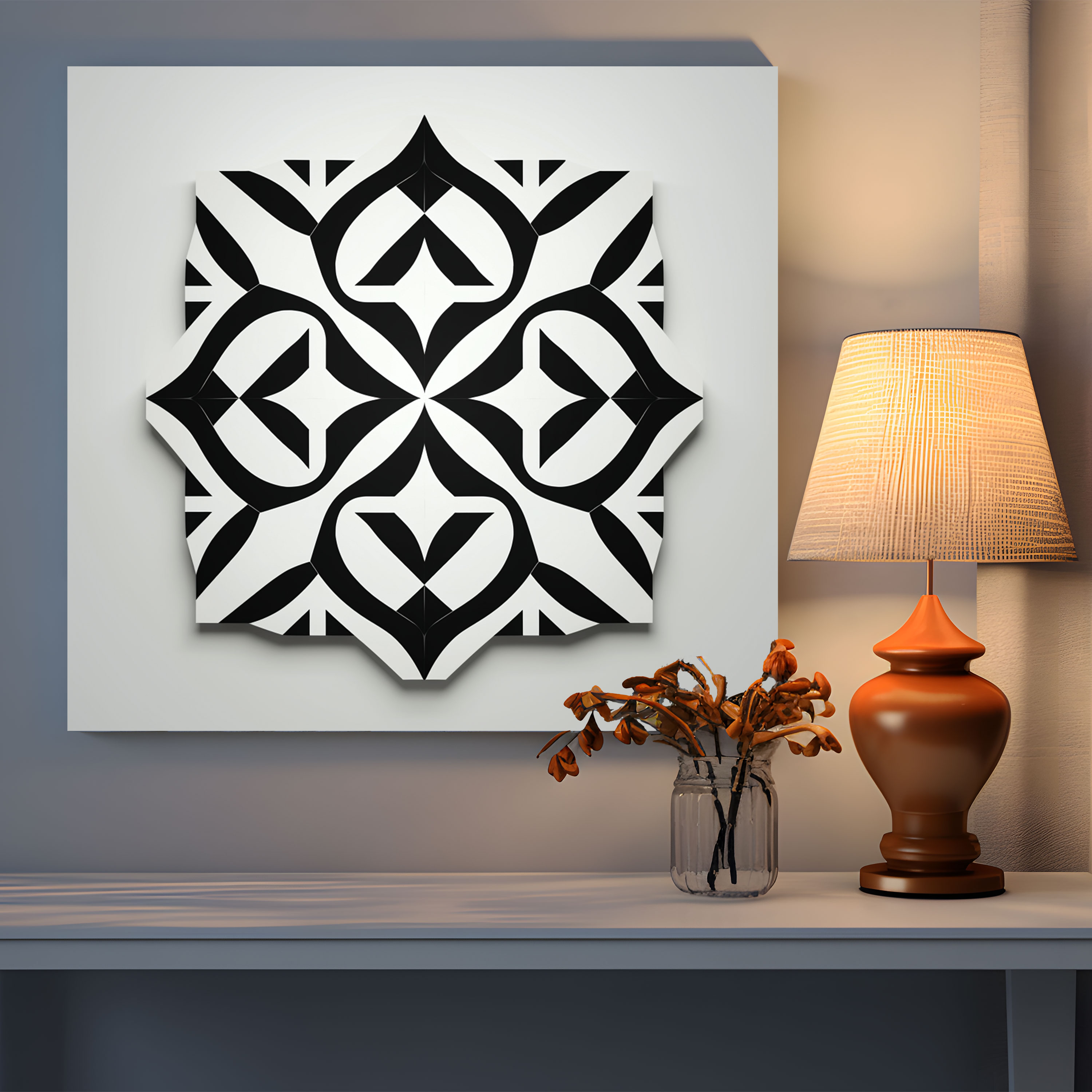 Nursery Wall Decoration: Geometric Symmetry - Nursery, Wall Decoration, Home Decoration, Wall Art