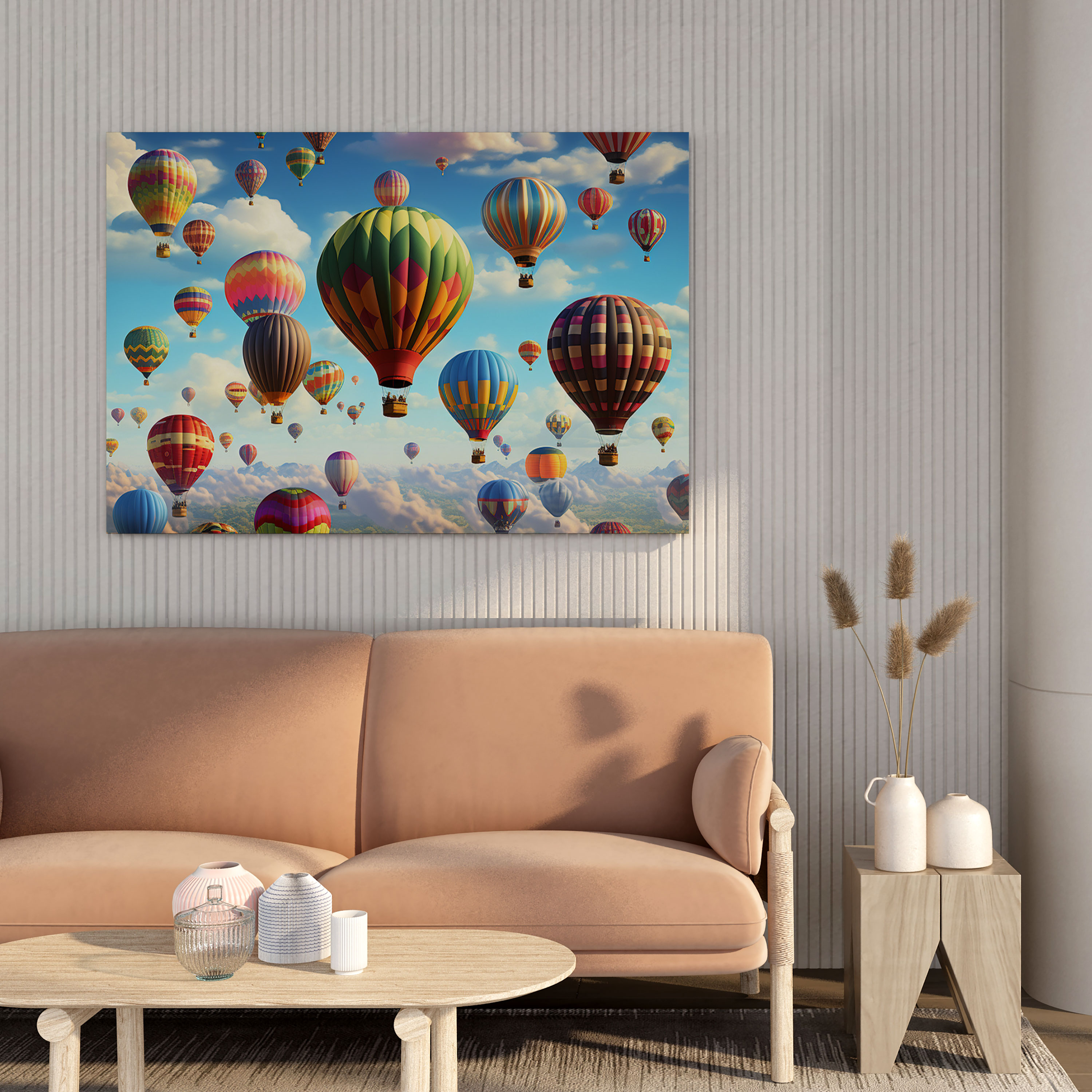 Nursery Wall Art: Colorful Hot Air Balloons - Nursery, Wall Art, Home Decoration, Retro Vibes