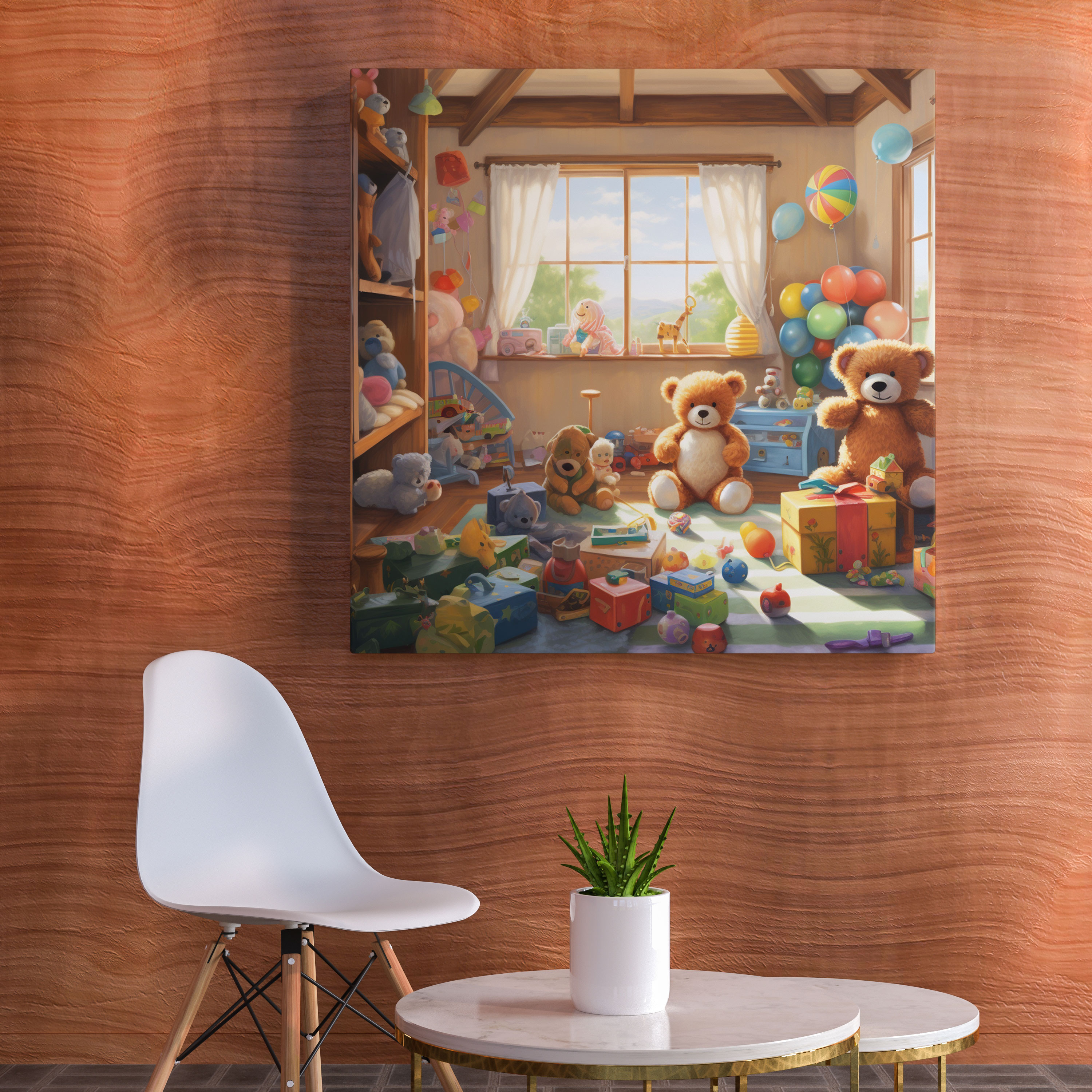 Nursery Soft Pastel Painting Canvas Print - Nursery, Home Decoration, Canvas Wall Art, Wall Art