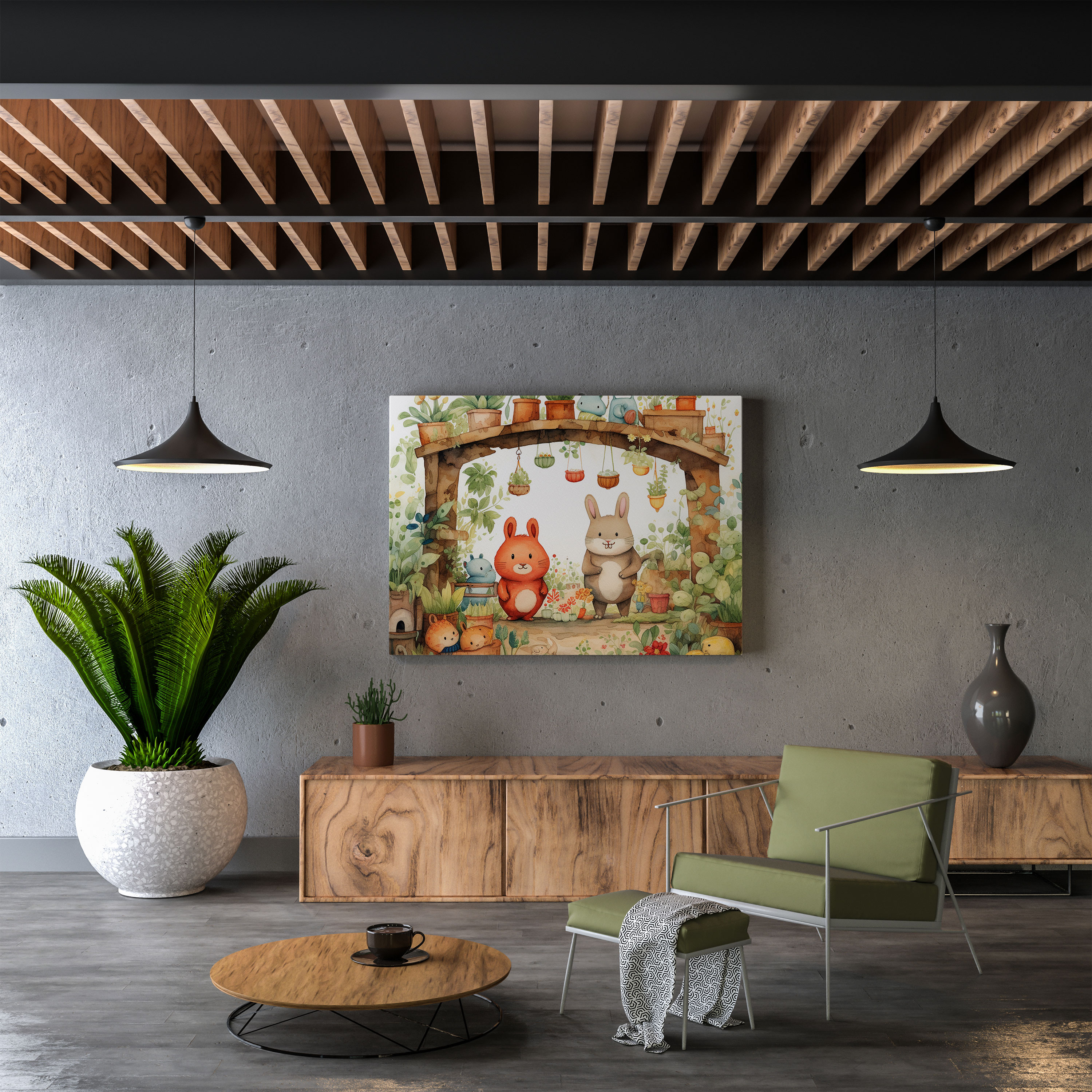 Nursery Whimsical Watercolor Wall Art - Nursery, Wall Decoration, Canvas, Wall Art