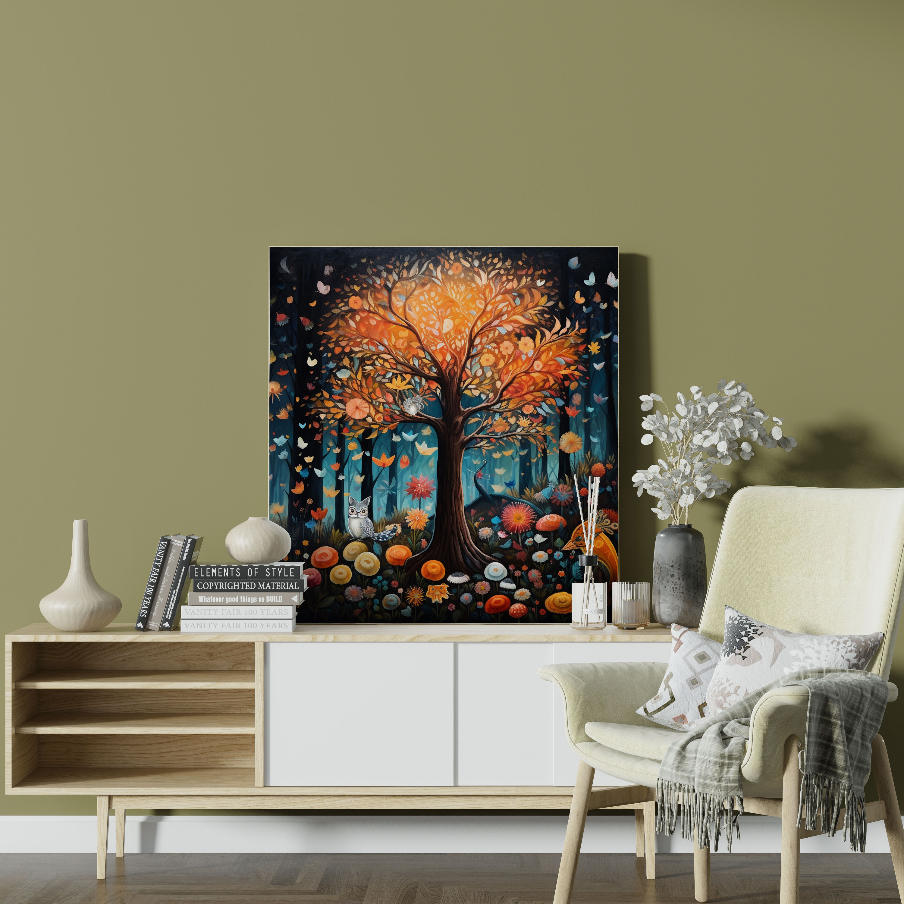 Niedliche Acryl-Wandkunst für das Kinderzimmer - Kinderzimmer Niedlich Fantasiewesen Leinwand