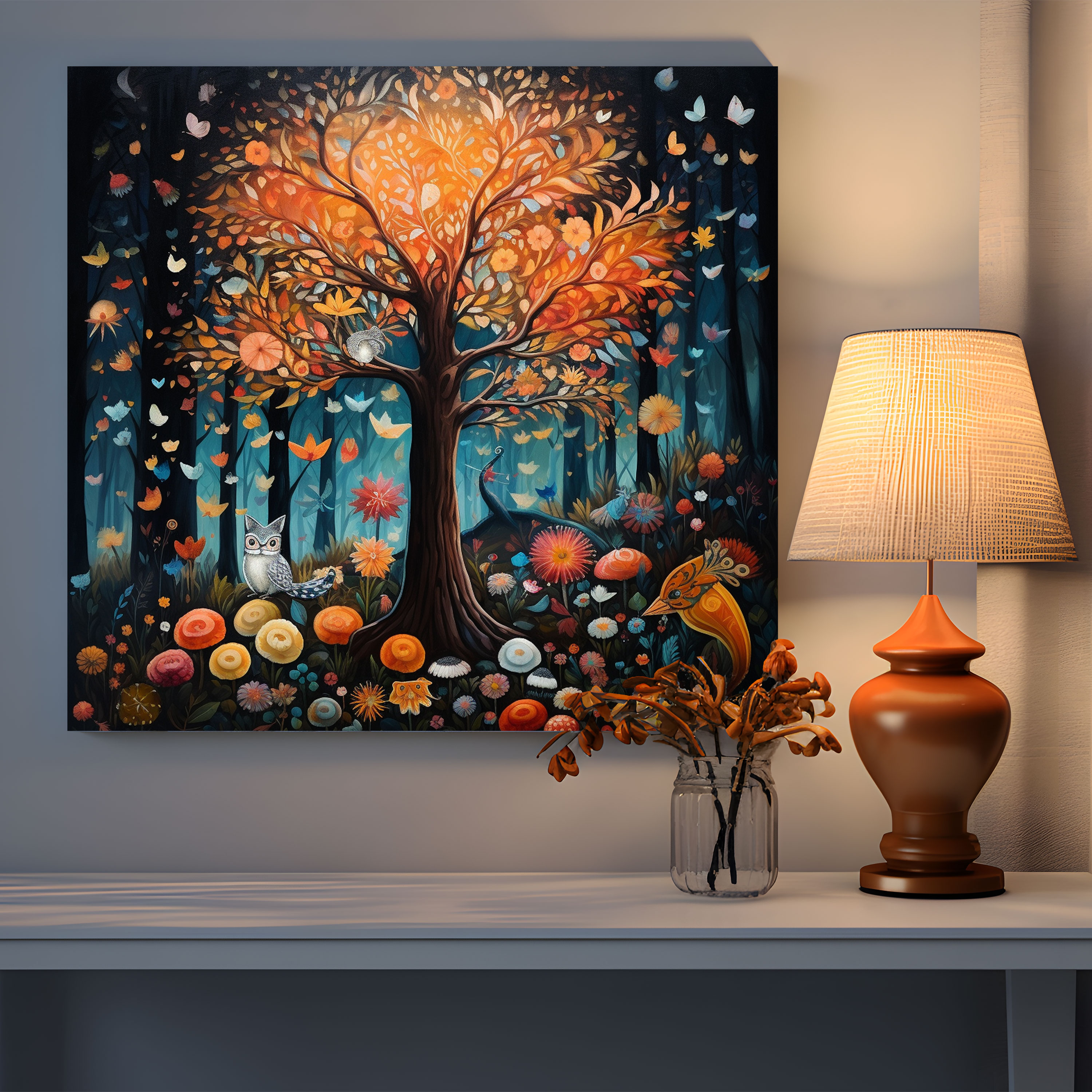 Niedliche Acryl-Wandkunst für das Kinderzimmer - Kinderzimmer Niedlich Fantasiewesen Leinwand