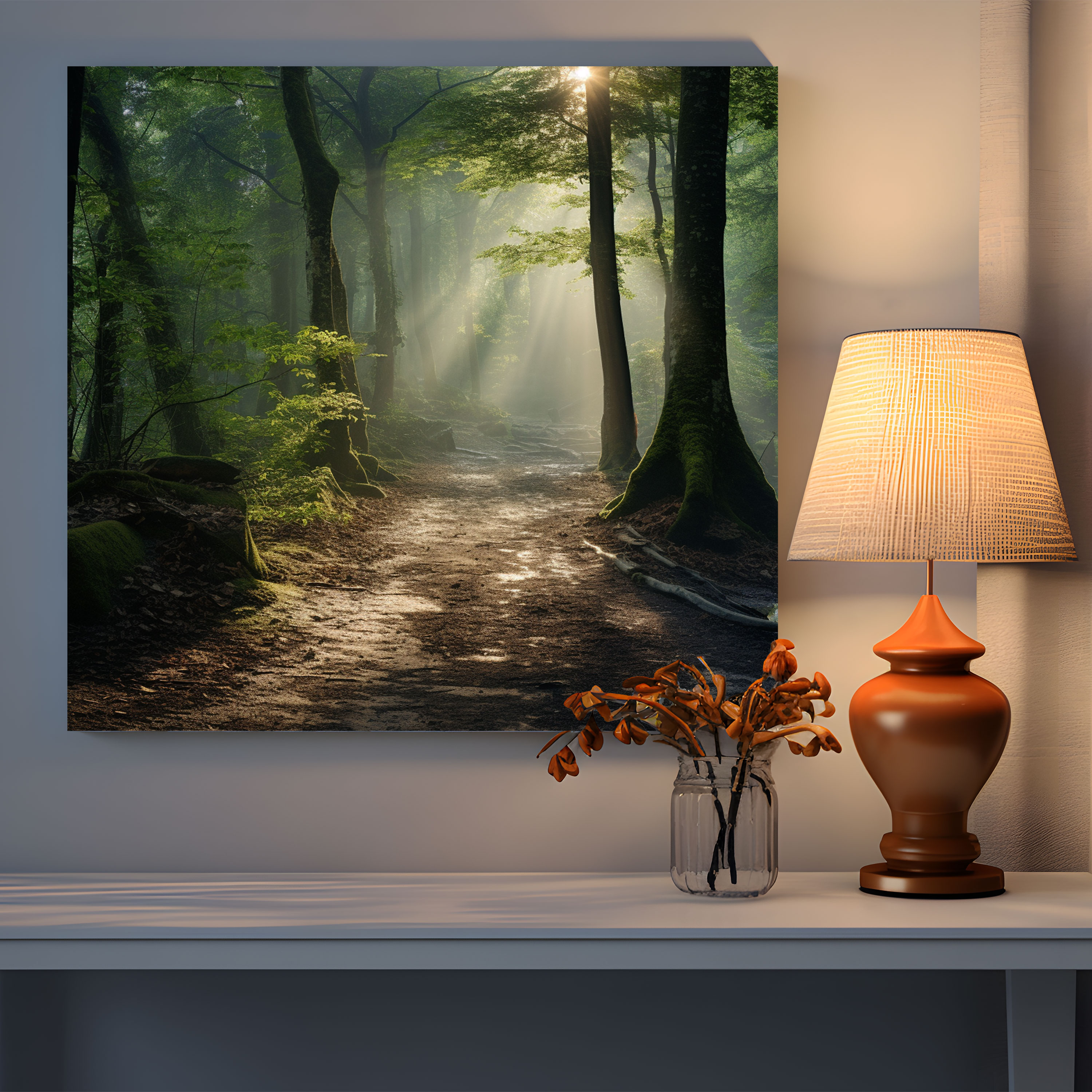 Nursery Forest Canvas Print - Nursery, Canvas, Canvas Print, Serene Forest Landscape