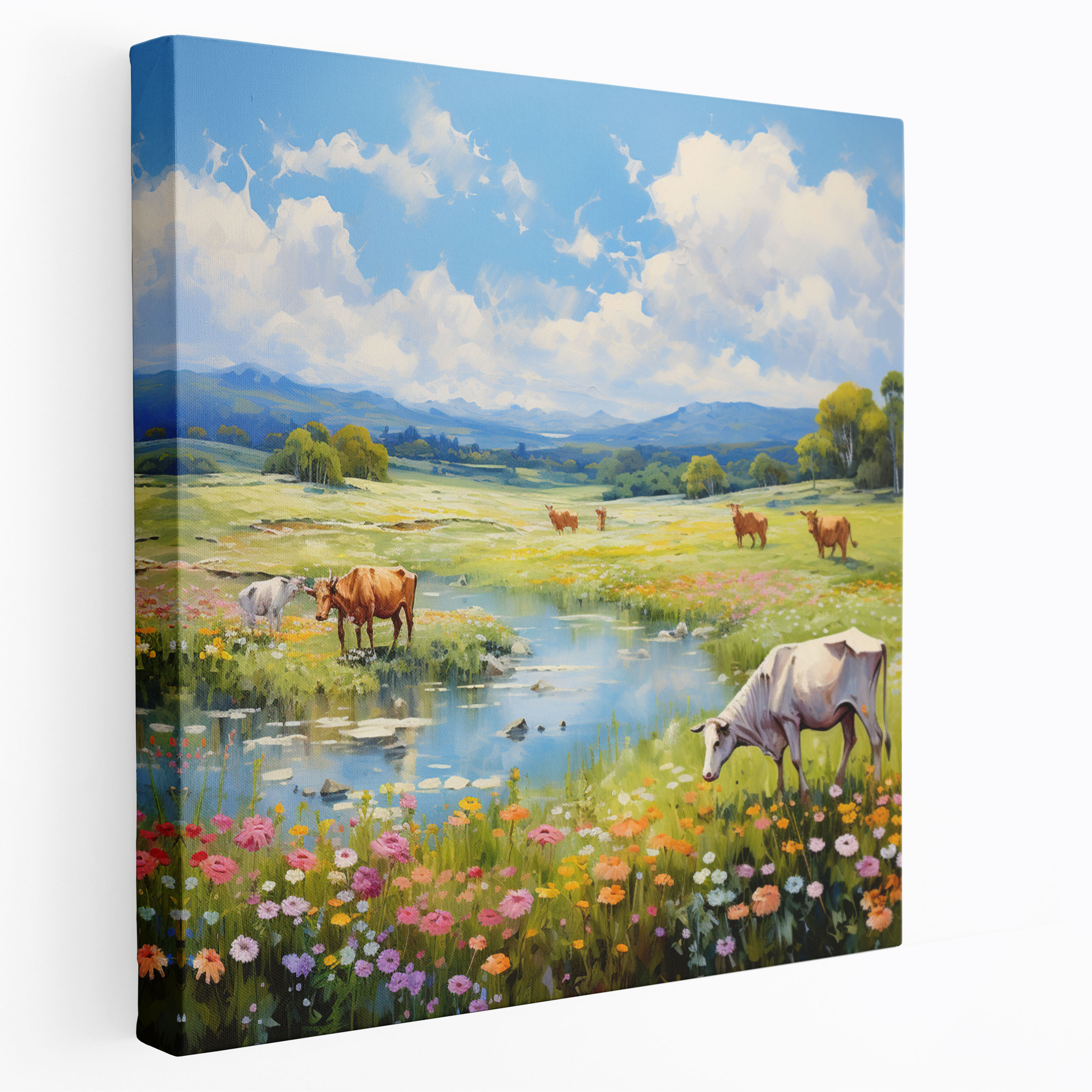 Nursery Meadow Canvas Print - Nursery, Nursery, Impressionist Painting, Canvas