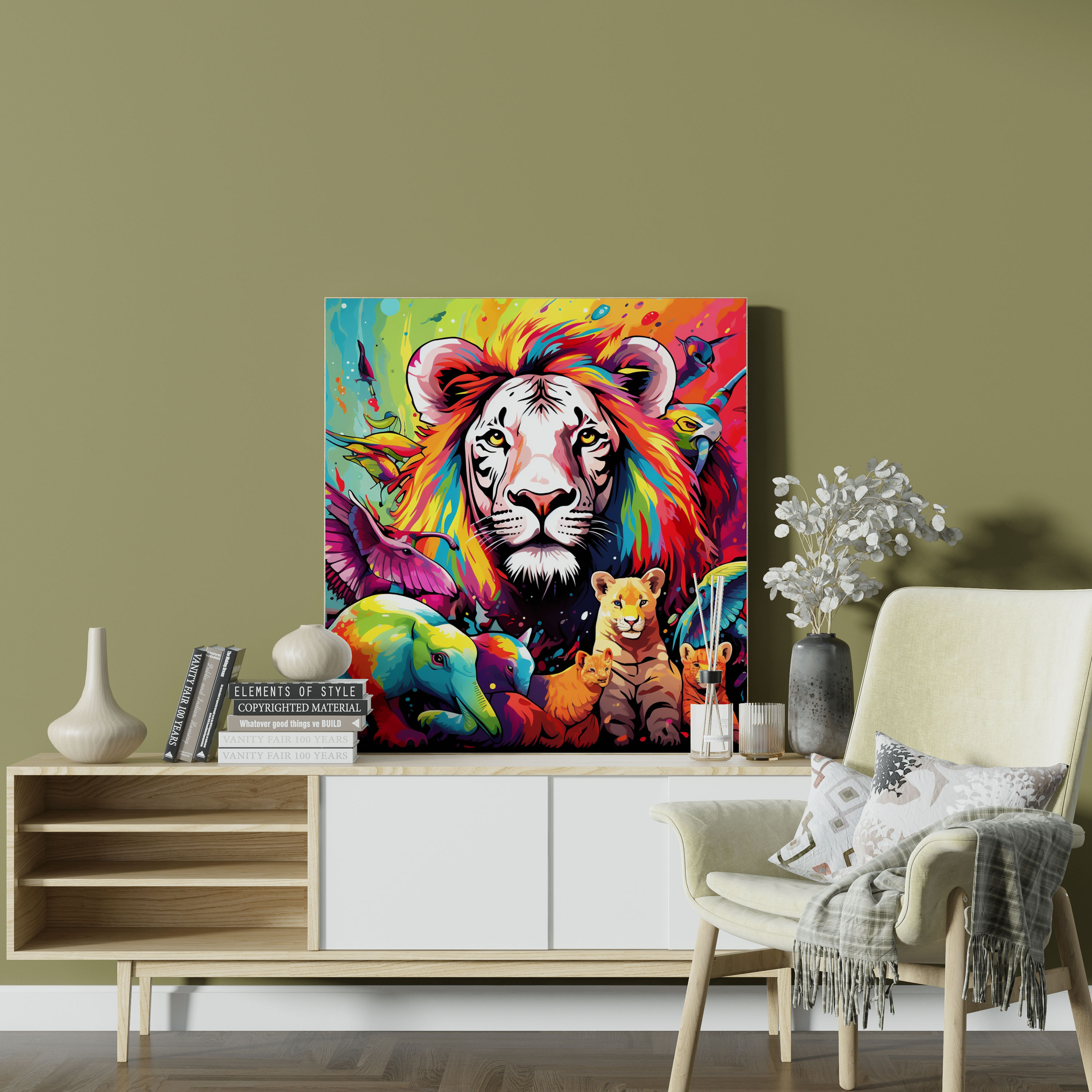 Nursery Zoo Wall Art - Nursery, Canvas Wall Art, Home Decoration, Wall Decoration