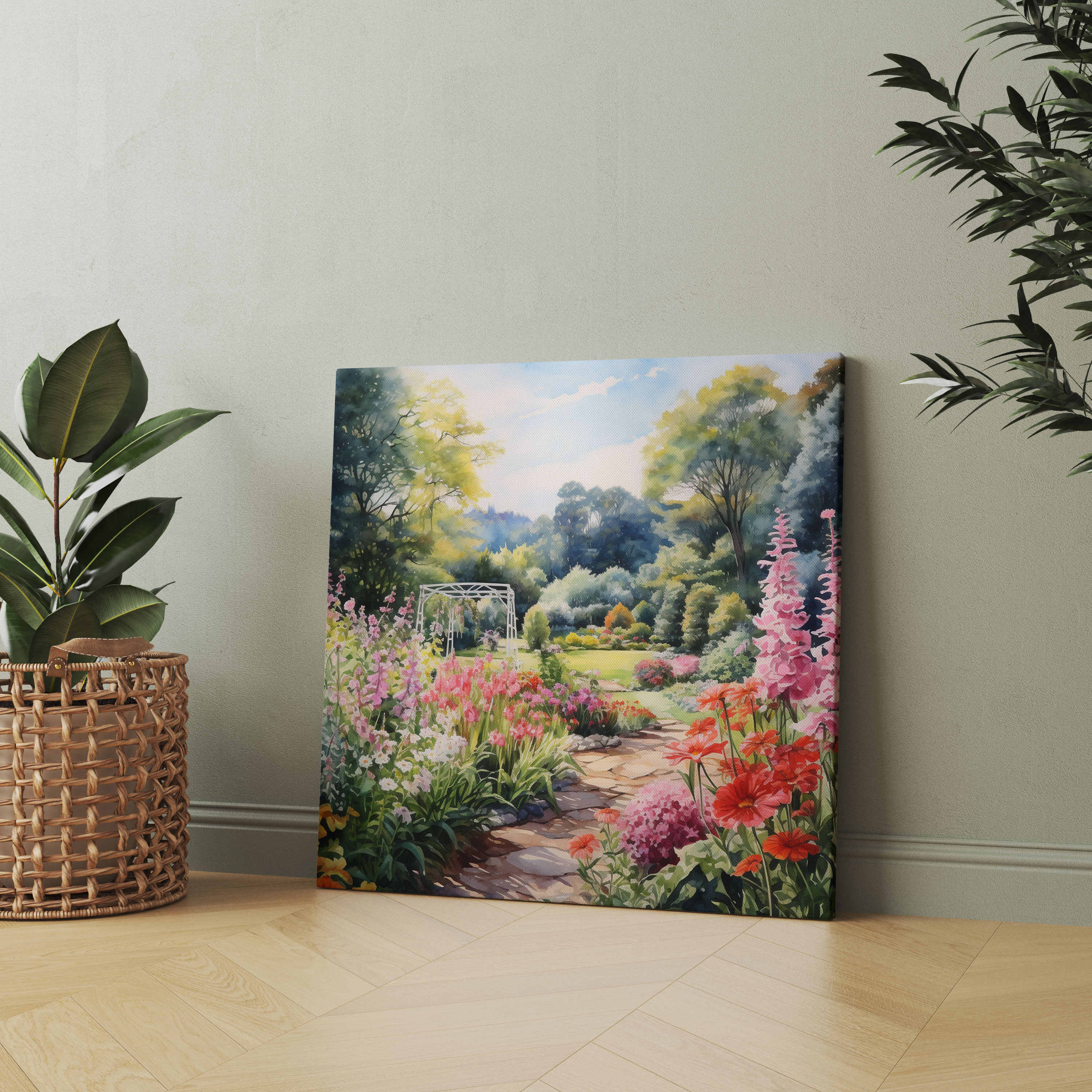 Wandkunst für Kinderzimmer - Kinderzimmer Leinwandbild Blumen