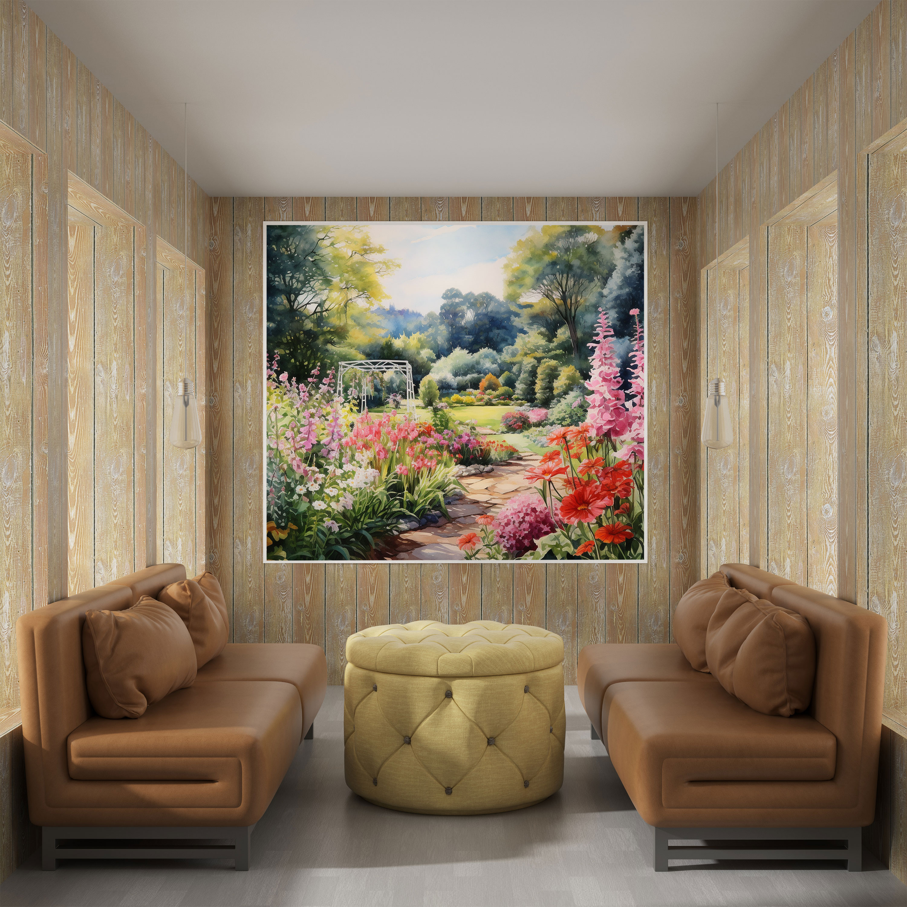 Wandkunst für Kinderzimmer - Kinderzimmer Leinwandbild Blumen