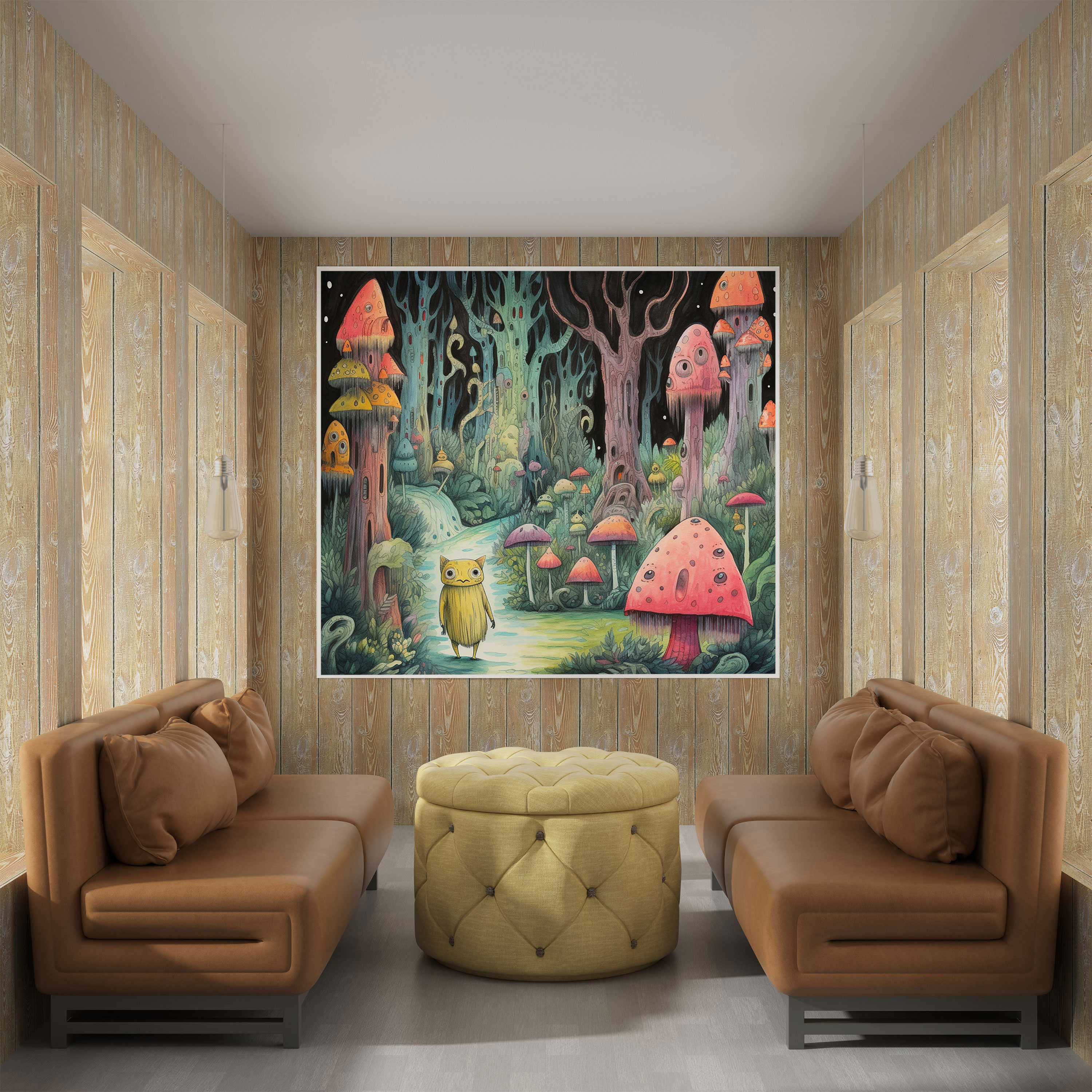 Nursery Whimsical Crayon Wall Decoration - Nursery, Whimsical Crayon Sketches, Nursery, Playful