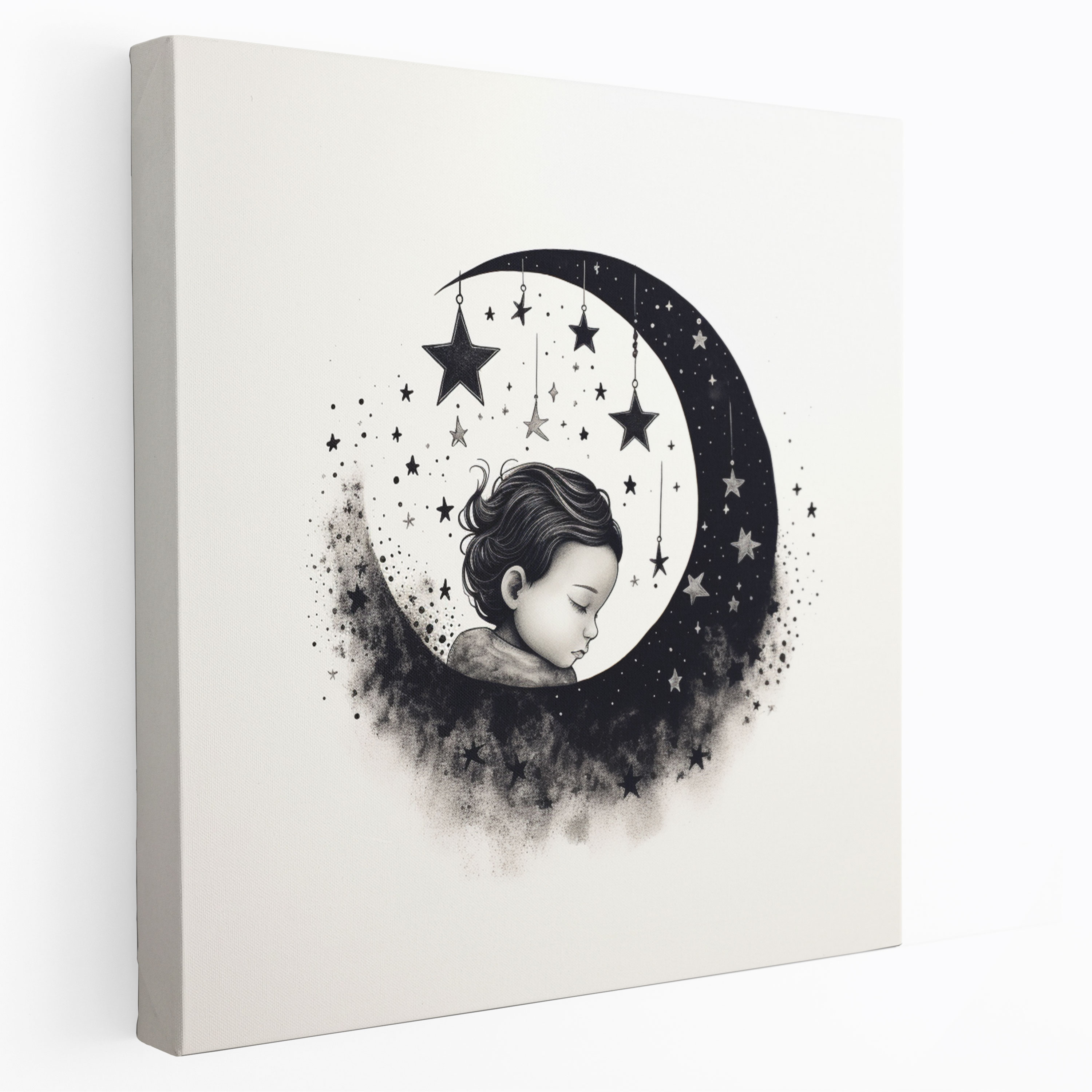 Nursery Minimalist Ink Wall Art - Nursery, Canvas, Wall Art, Minimalist Ink Illustrations