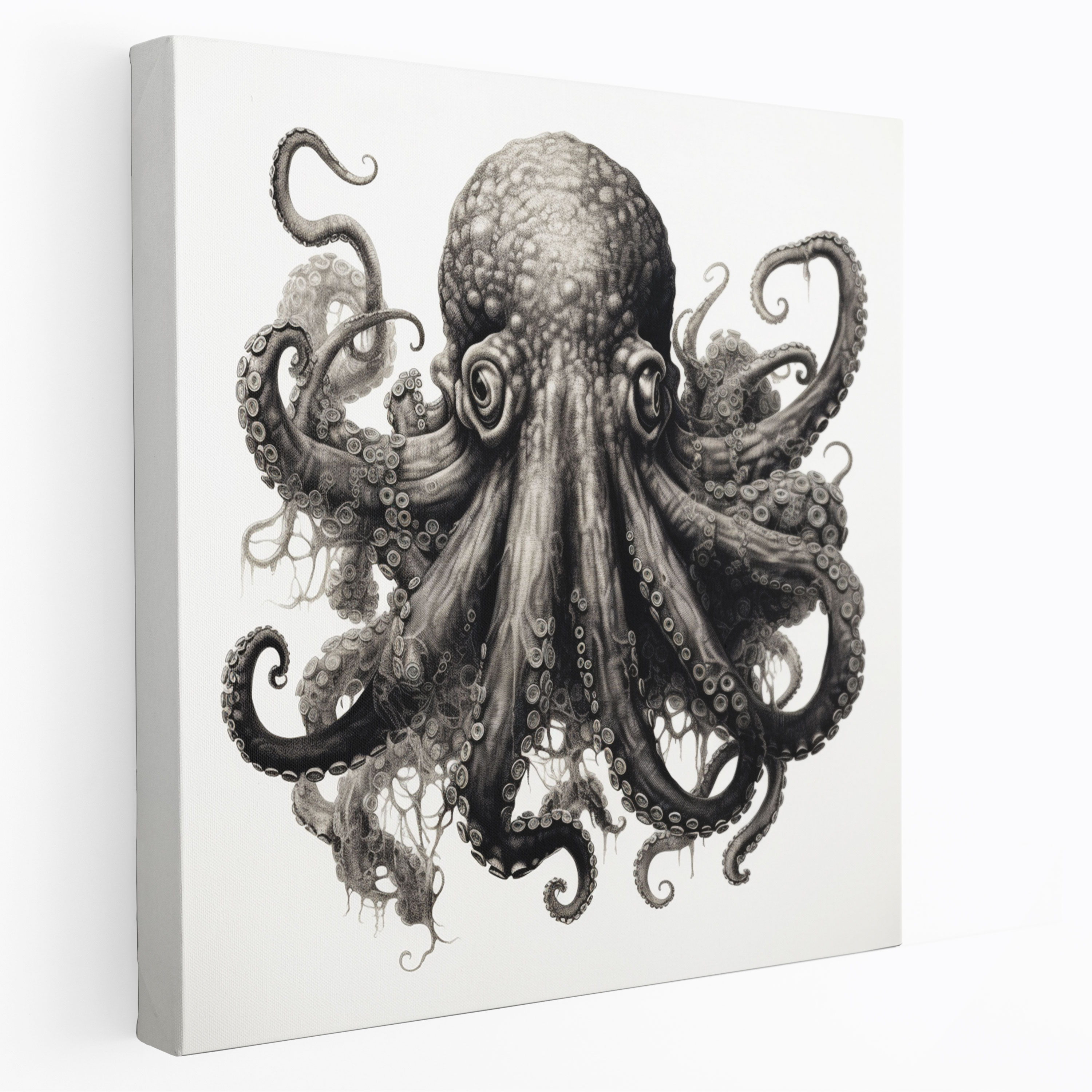 Octopus Wall Decoration - Intricate Pen And Ink Drawing - Octopus, Detailed Illustration, Wall Art, Pen And Ink Drawing