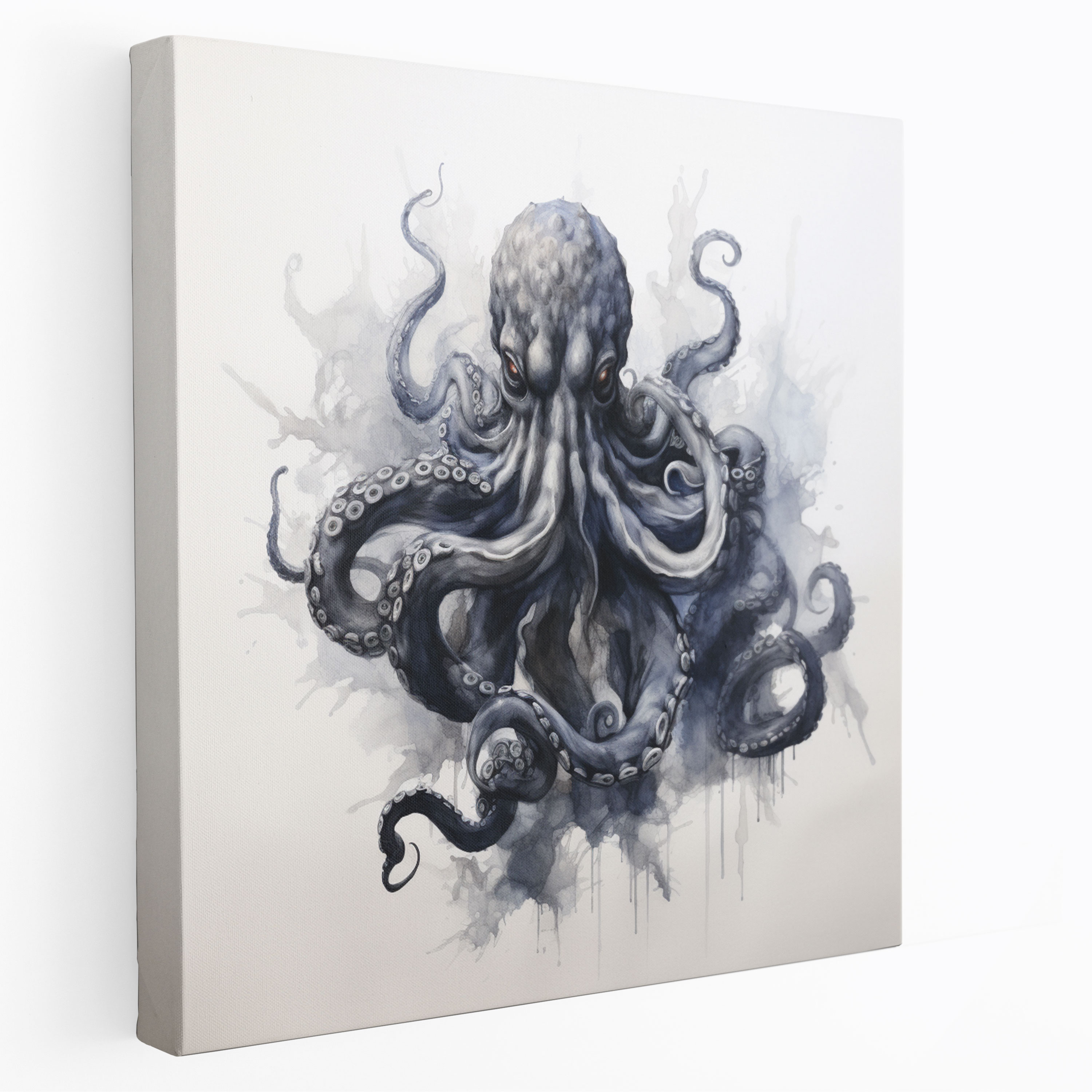 Octopus Canvas Print - Intriguing Ink Wash Wall Art - Octopus, Ink Wash Painting, Octopus, Canvas Print