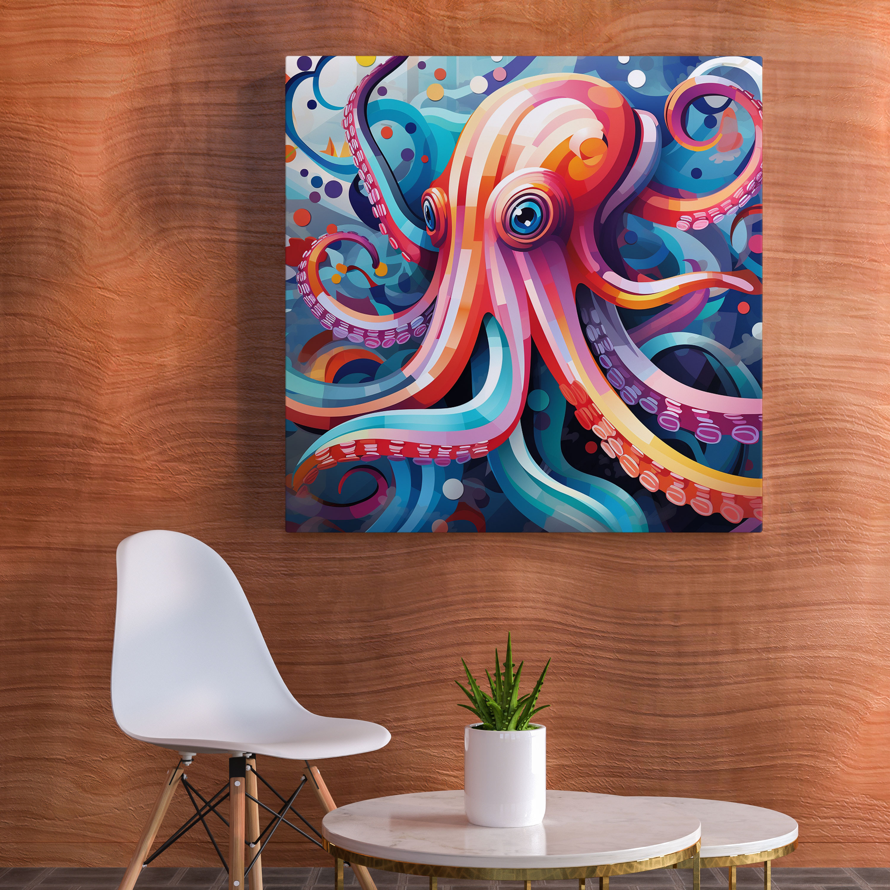 Octopus Wall Art - Modern Digital Canvas Print - Octopus, Wall Art, Home Decoration, Canvas Print