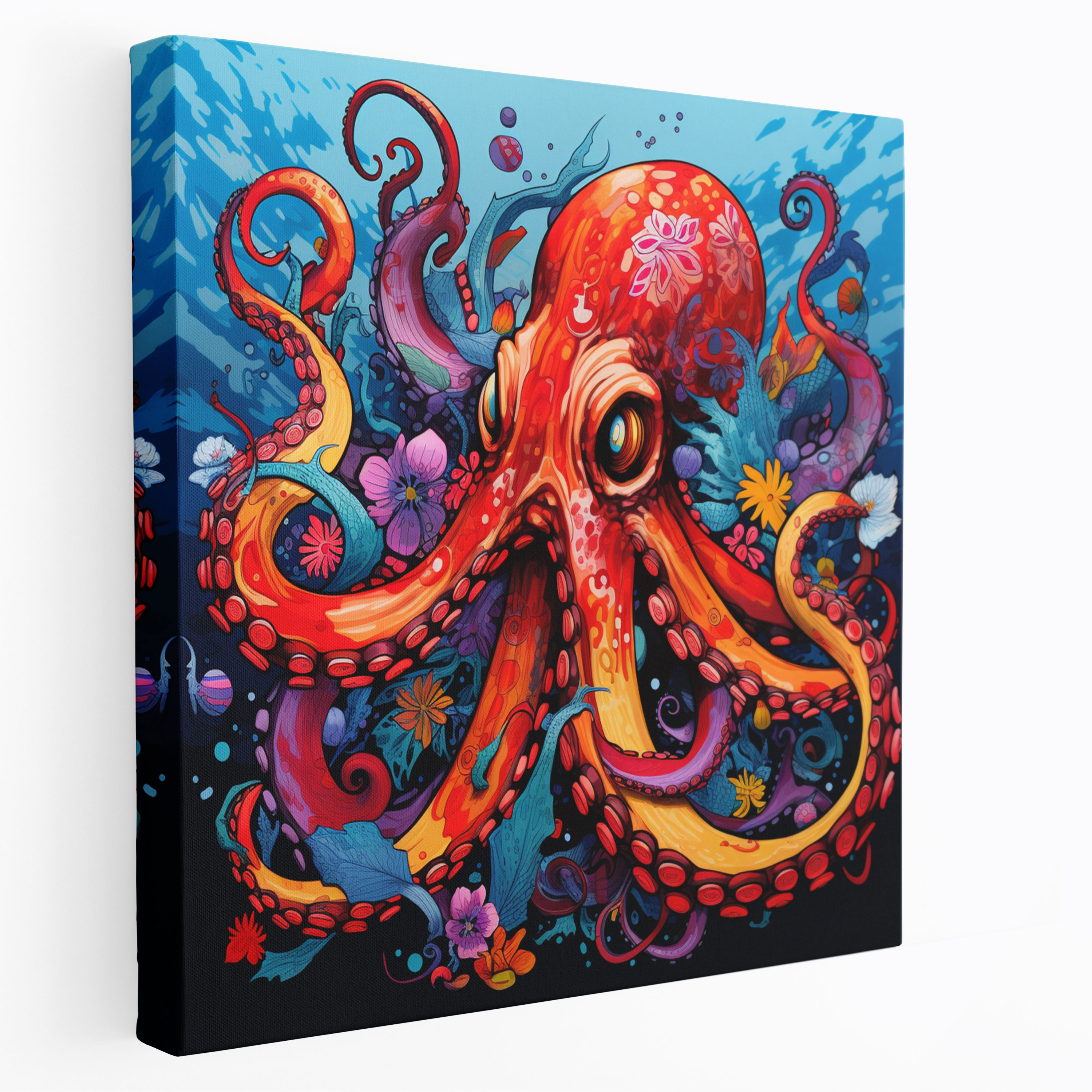 Octopus Canvas Print - Playful Pop Art Wall Art - Octopus, Wall Art, Canvas Print, Home Decoration