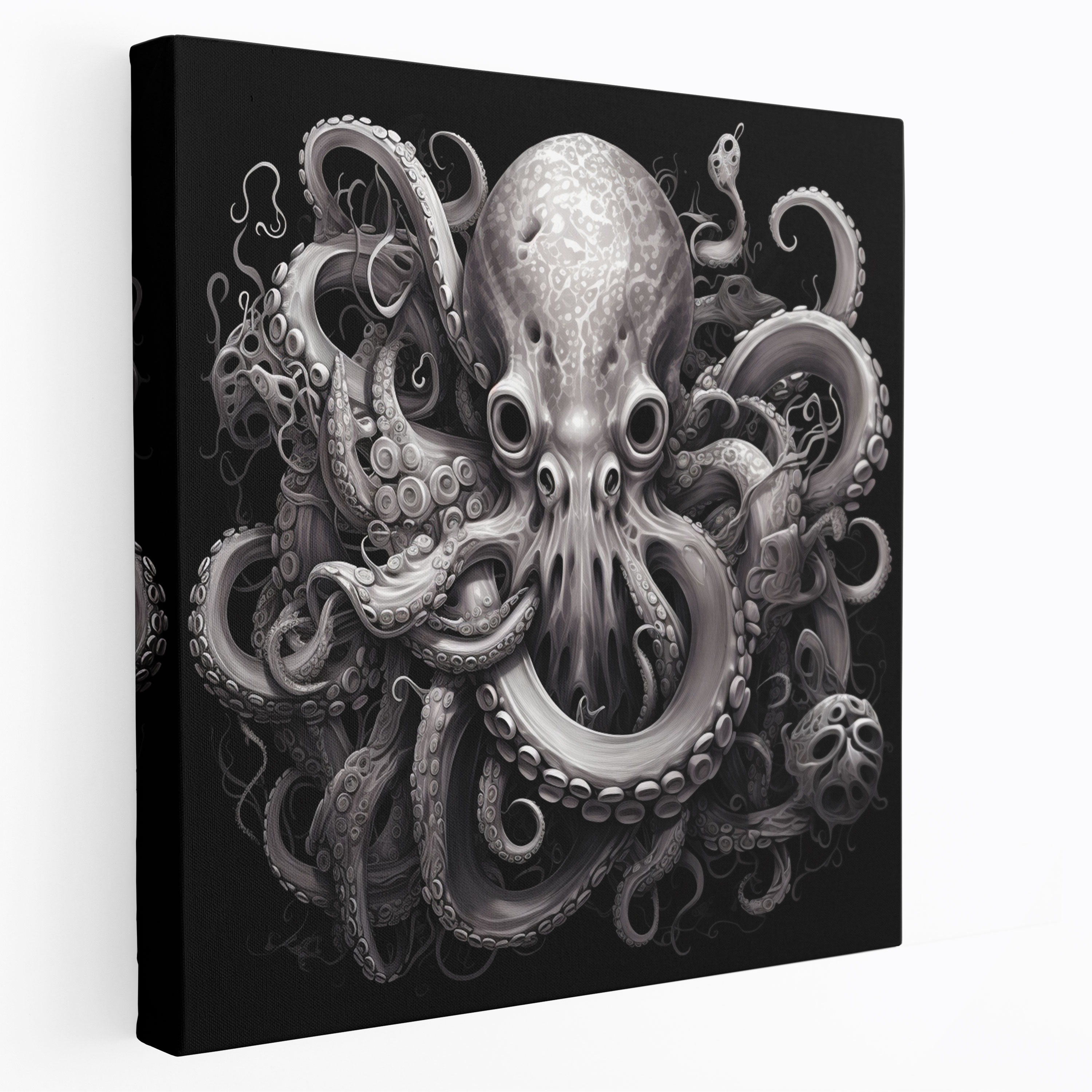 Majestic Octopus Canvas Print - Octopus, Intricate Patterns, Canvas Print, Digital Illustration