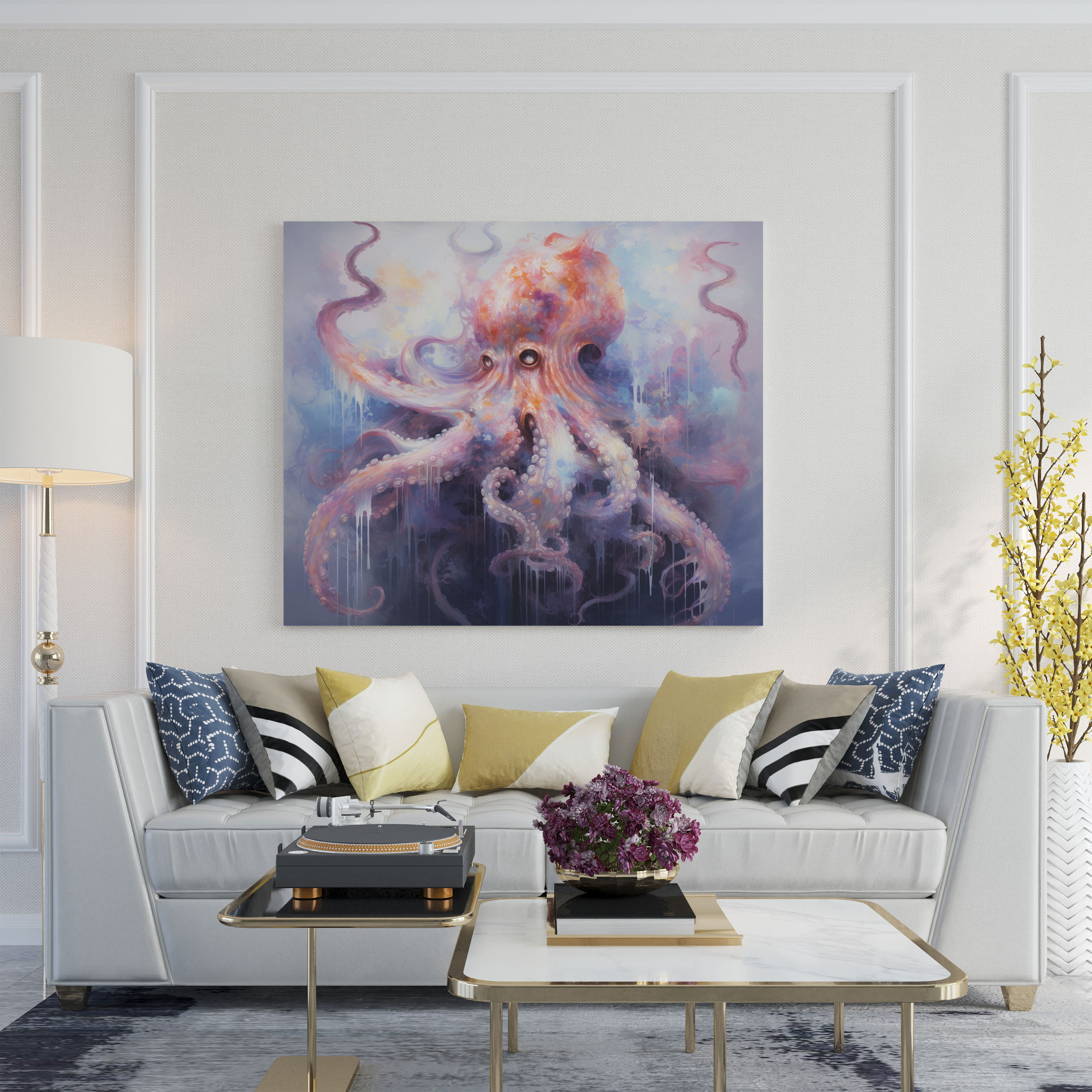 Ethereal Octopus Canvas Print - Octopus, Octopus, Wall Art, Home Decoration