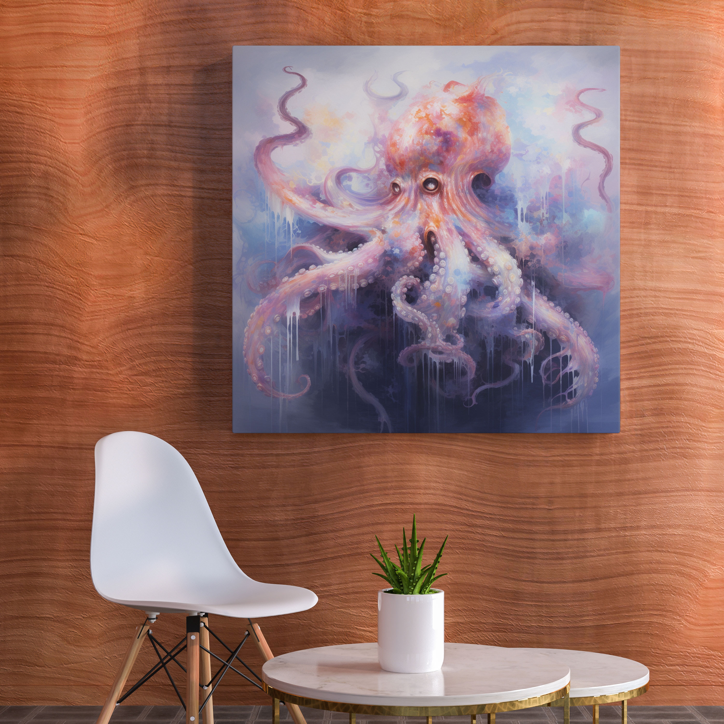 Ethereal Octopus Canvas Print - Octopus, Octopus, Wall Art, Home Decoration