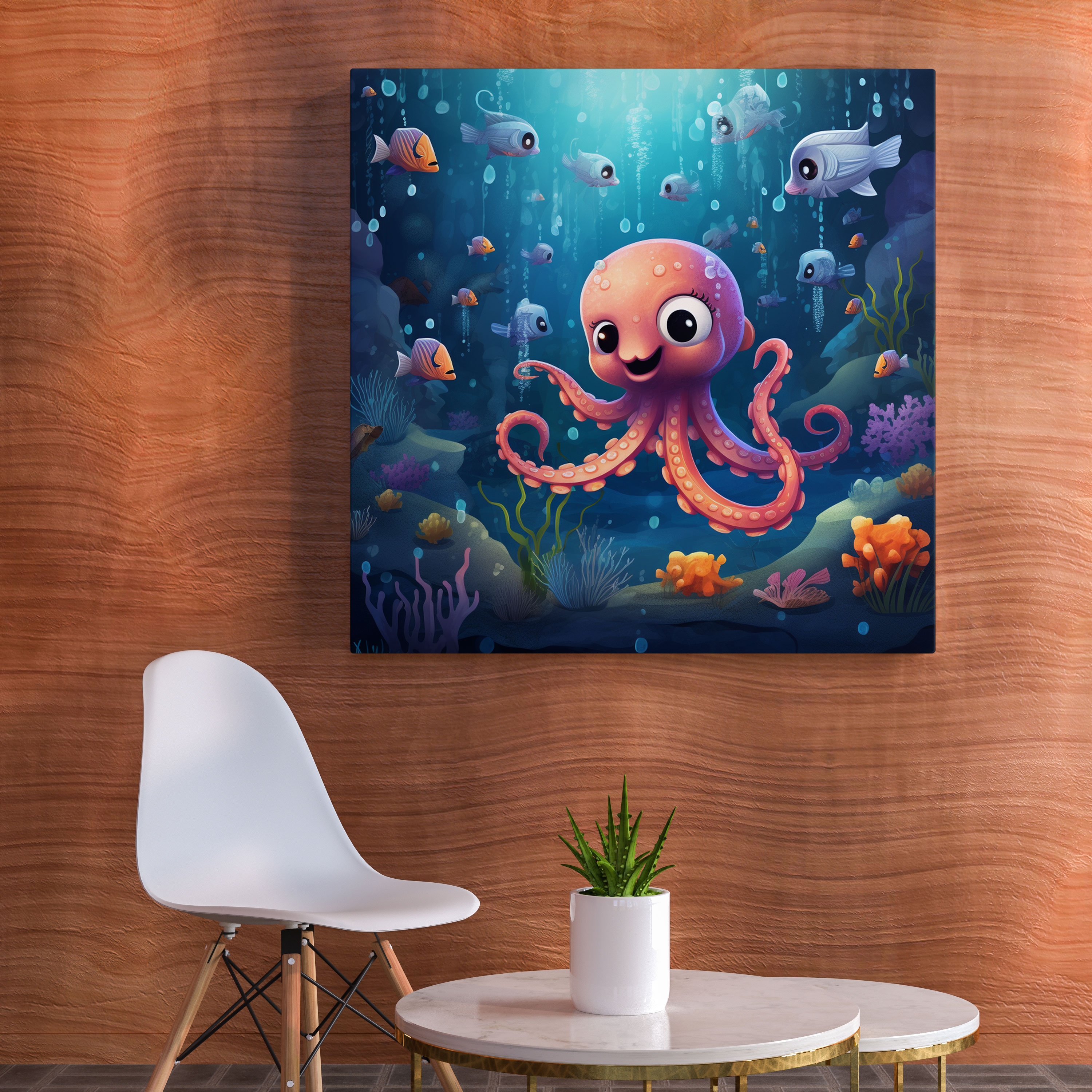 Whimsical Octopus Wall Art - Octopus, Whimsical Illustration, Magical, Wall Decoration