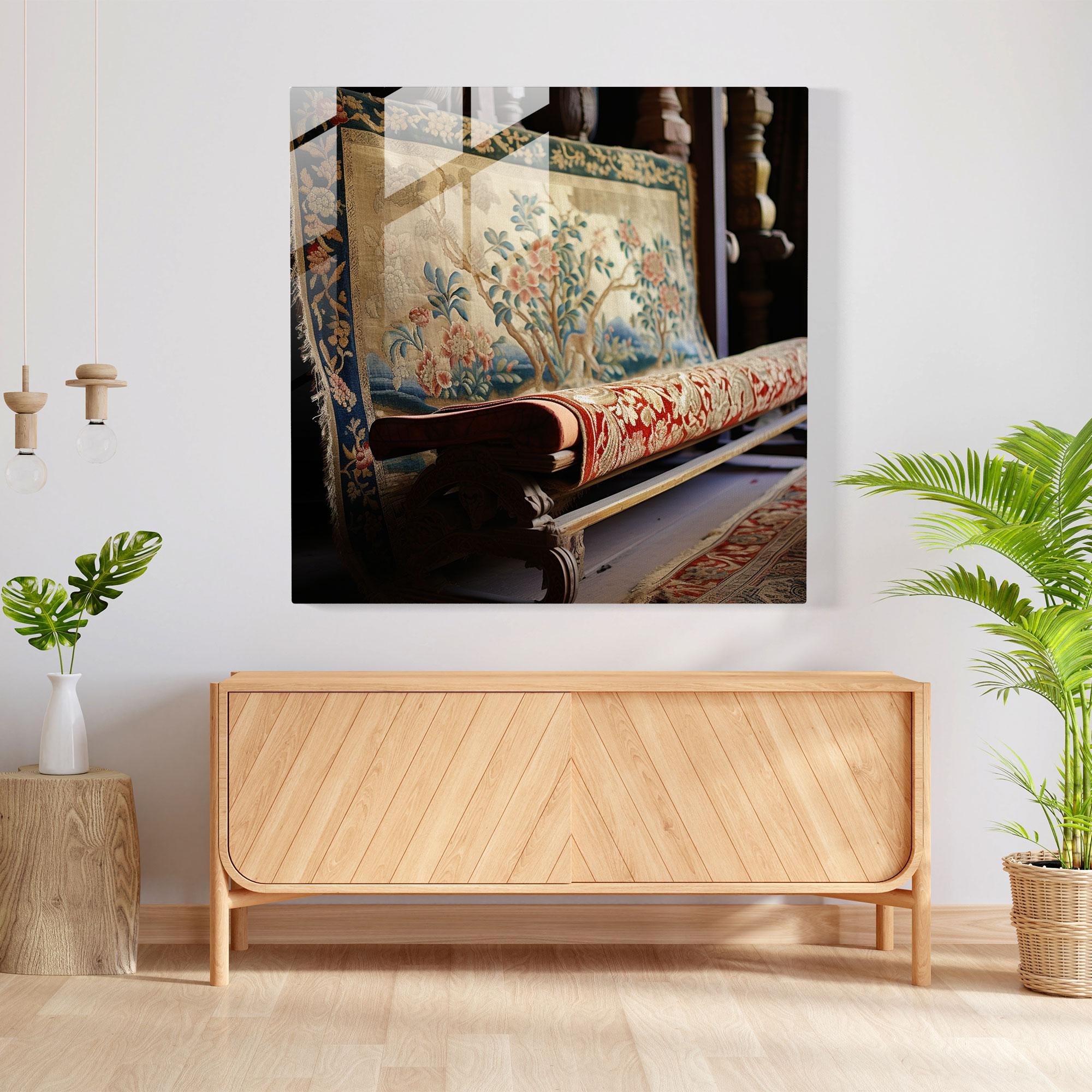 Ottoman Empire Textiles Glass Print - Ottoman Empire, Glass Wall Art, Home Decoration, Glass Print