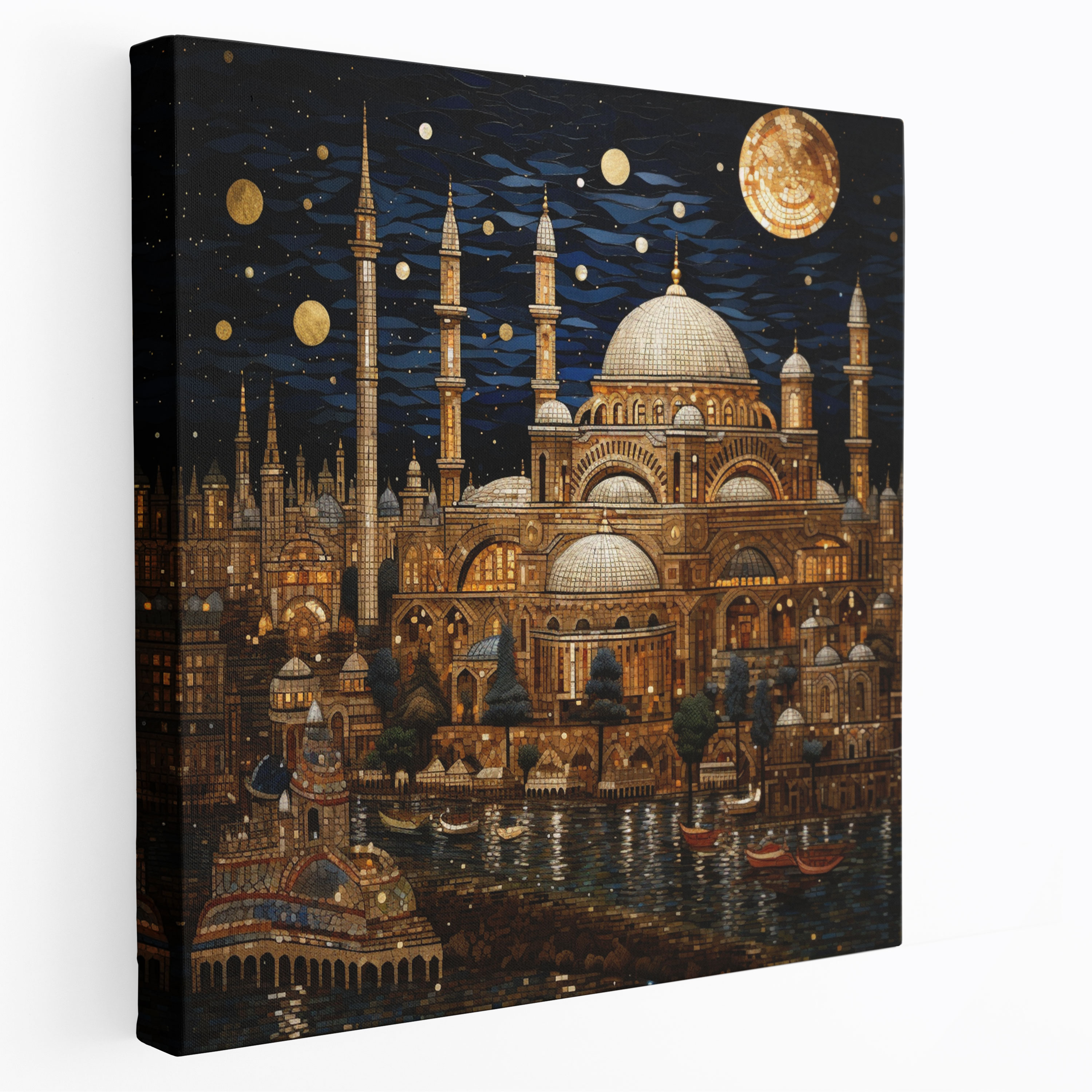 Exquisite Ottoman Empire Architectural Wonders Mosaic Canvas Print