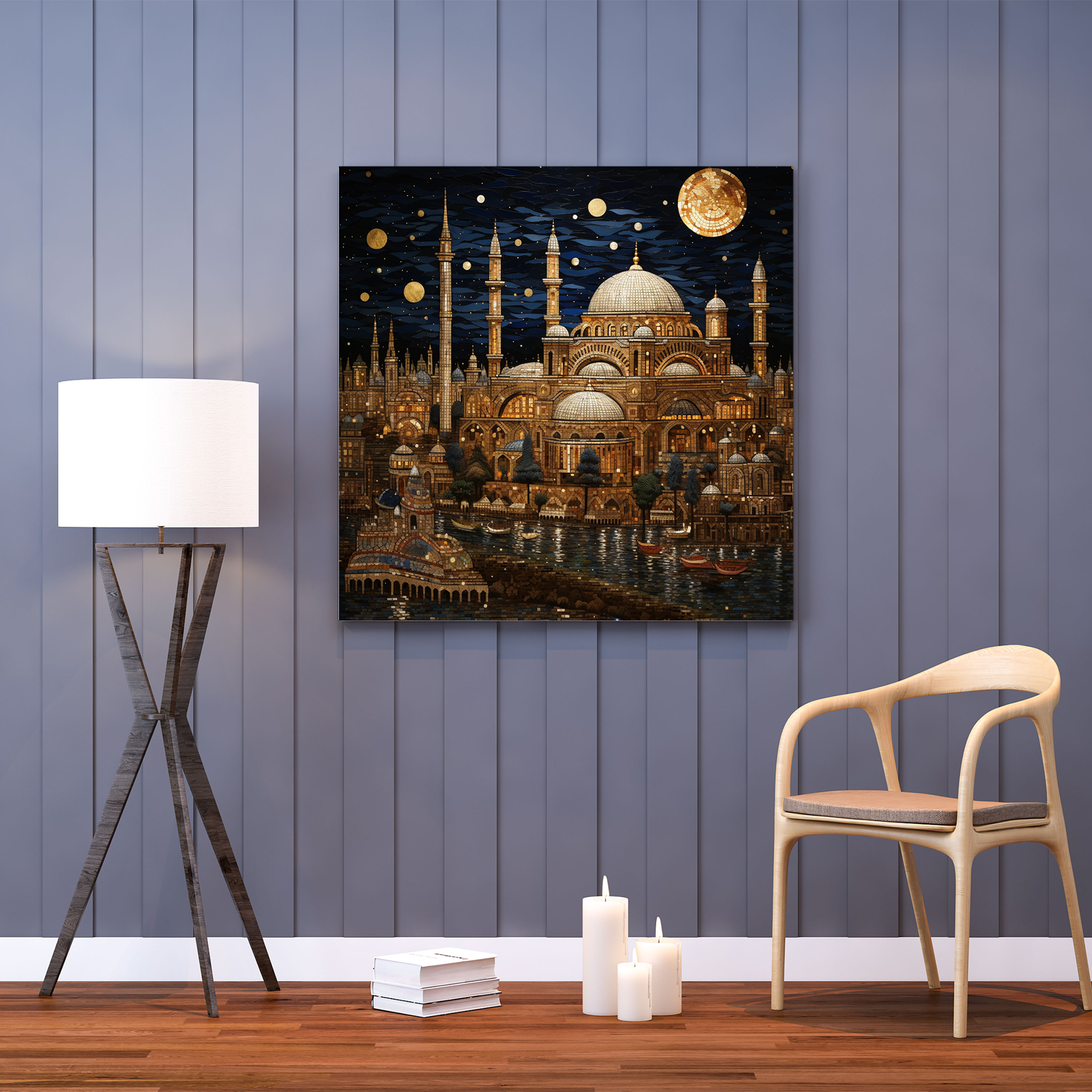 Exquisite Ottoman Empire Architectural Wonders Mosaic Canvas Print