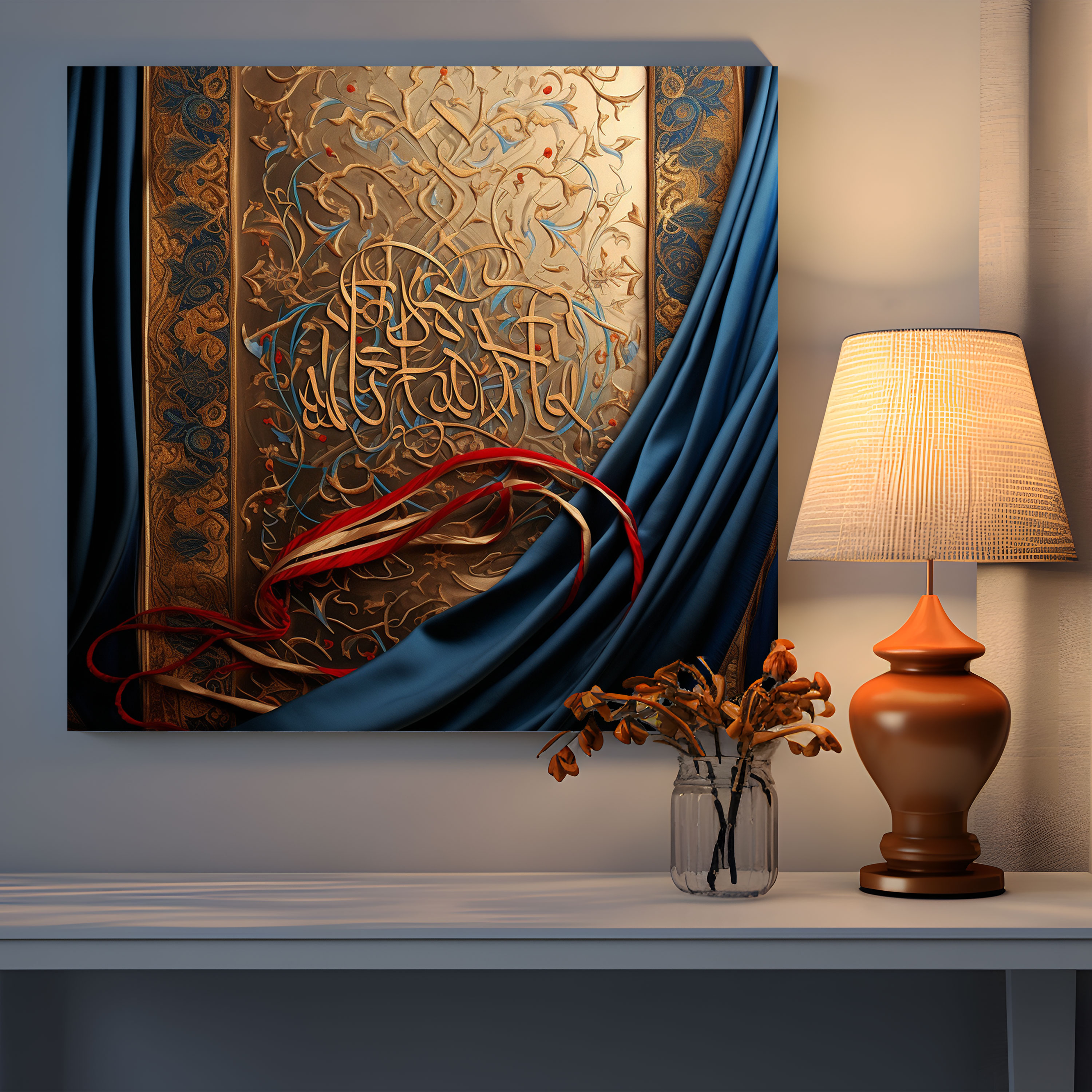 Captivating Rumi Calligraphic Masterpiece Canvas Print