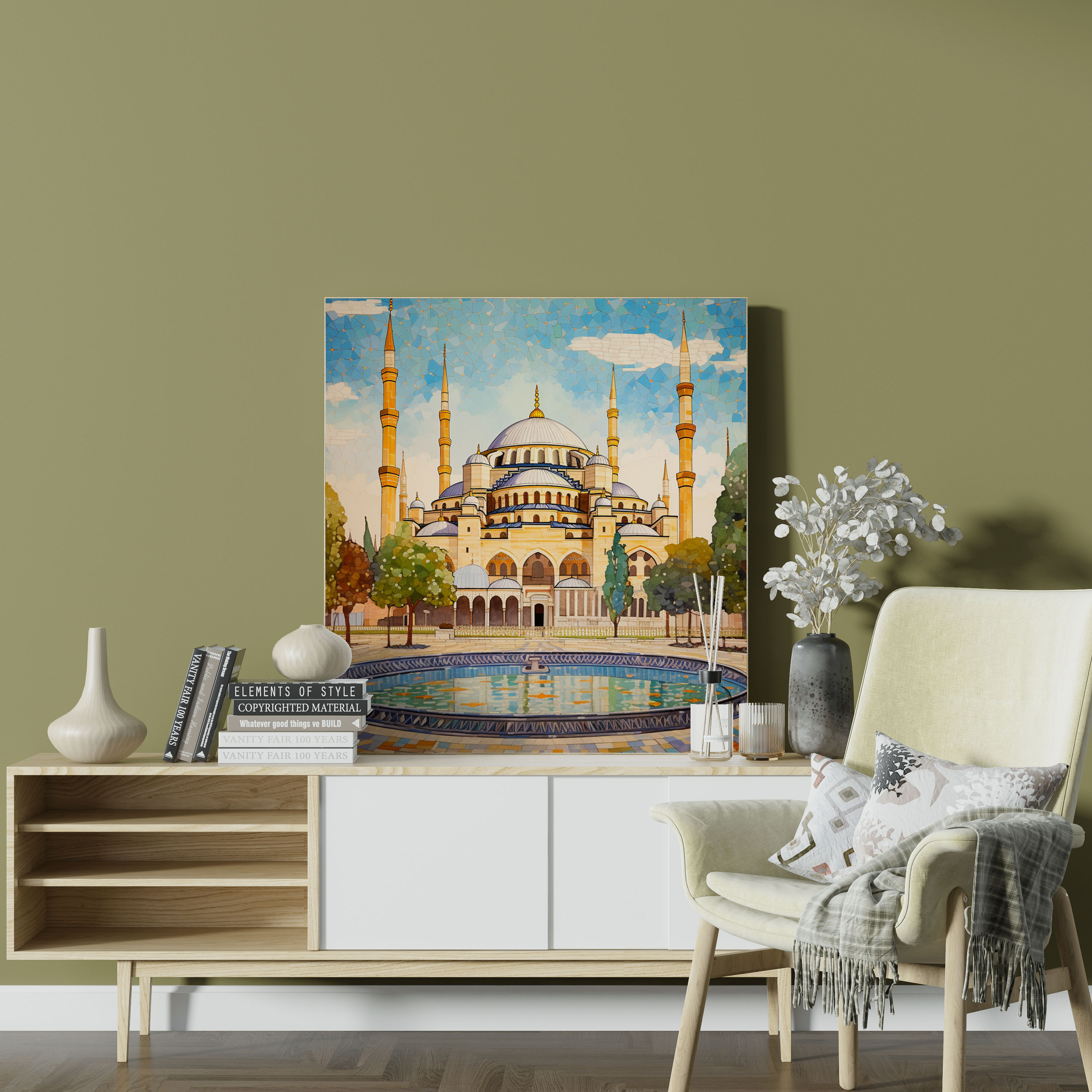 Osmanlı İmparatorluğu Mozaik Kanvas Tablo