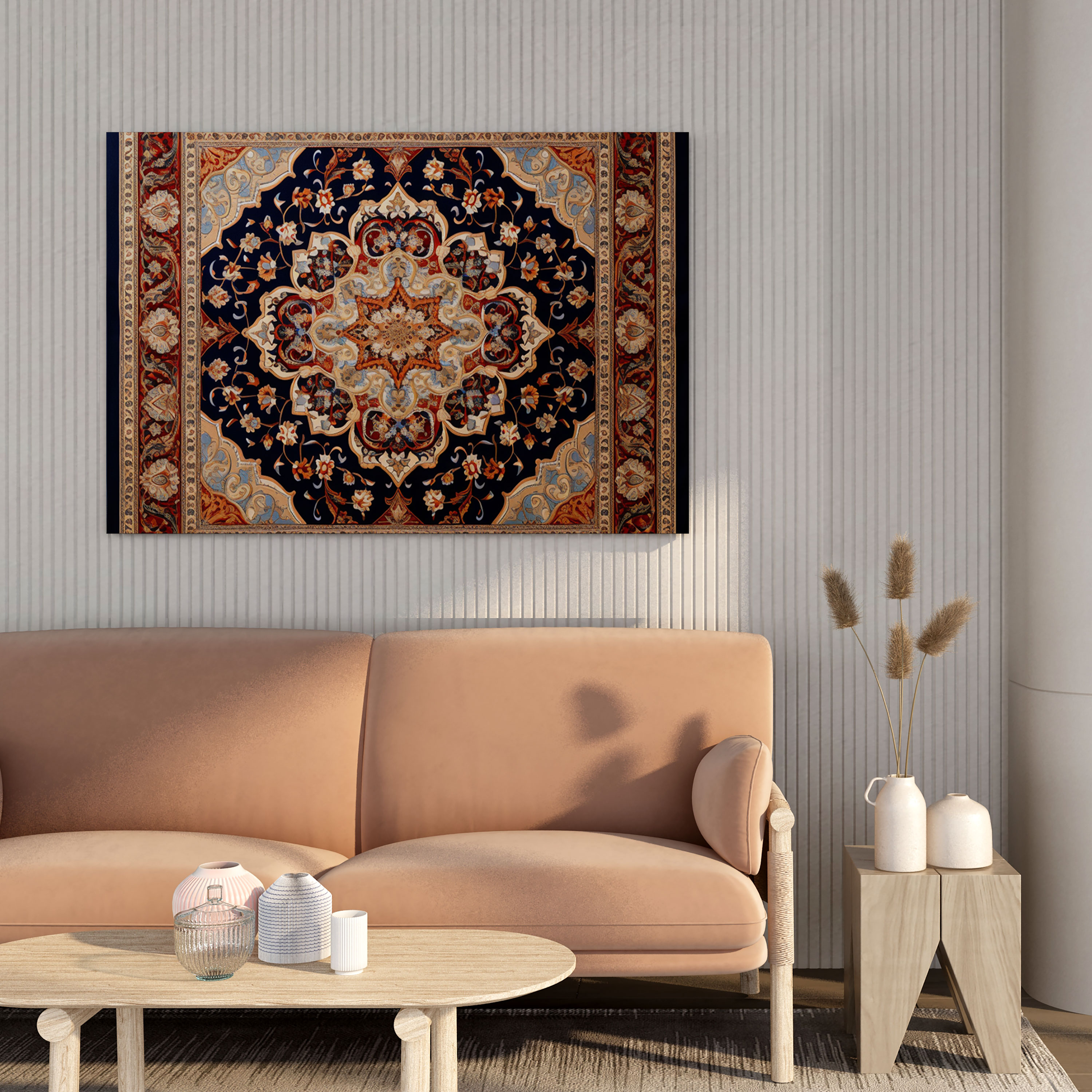 Reproduction of Famous Ottoman Carpet Design - High Quality Canvas Print