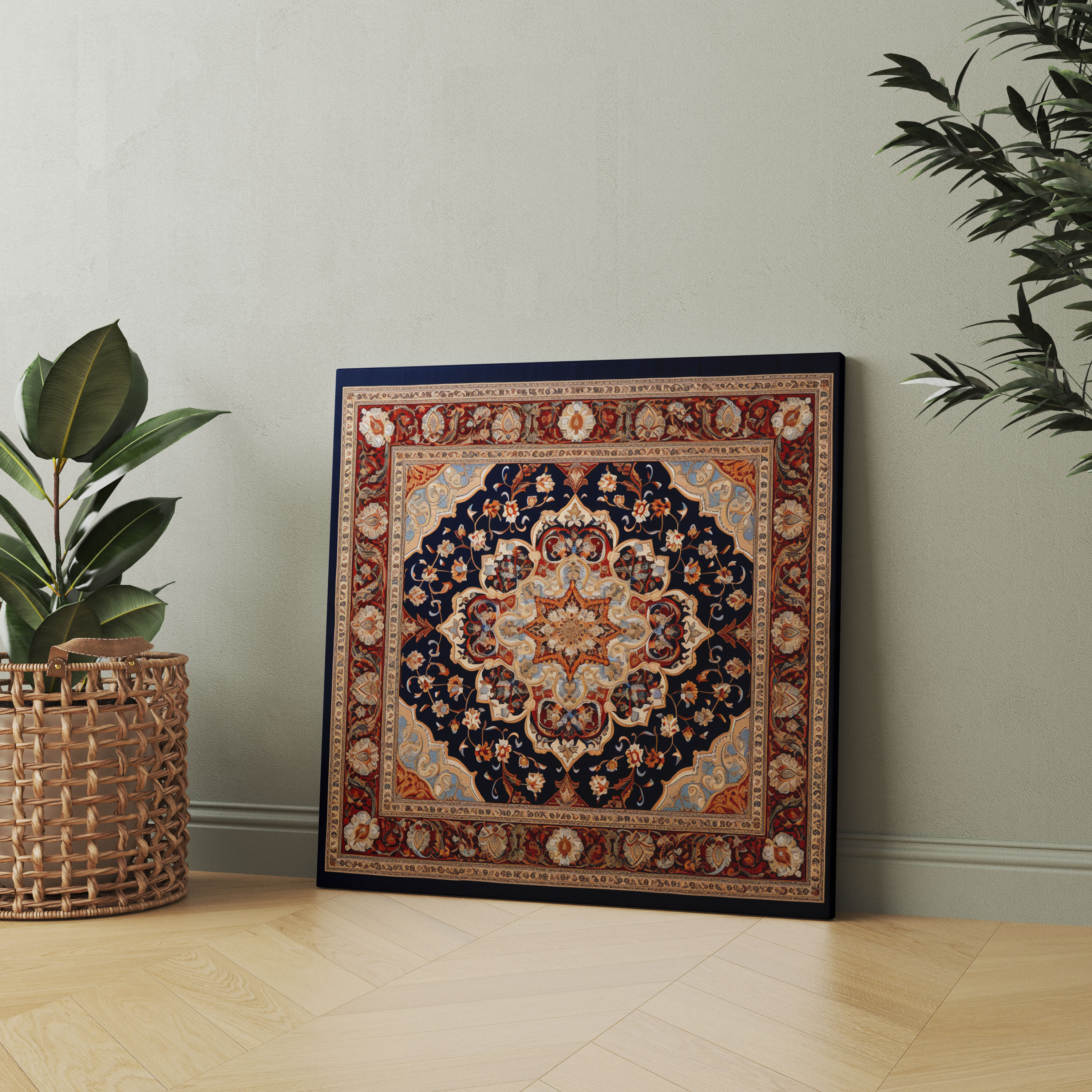 Reproduction of Famous Ottoman Carpet Design - High Quality Canvas Print