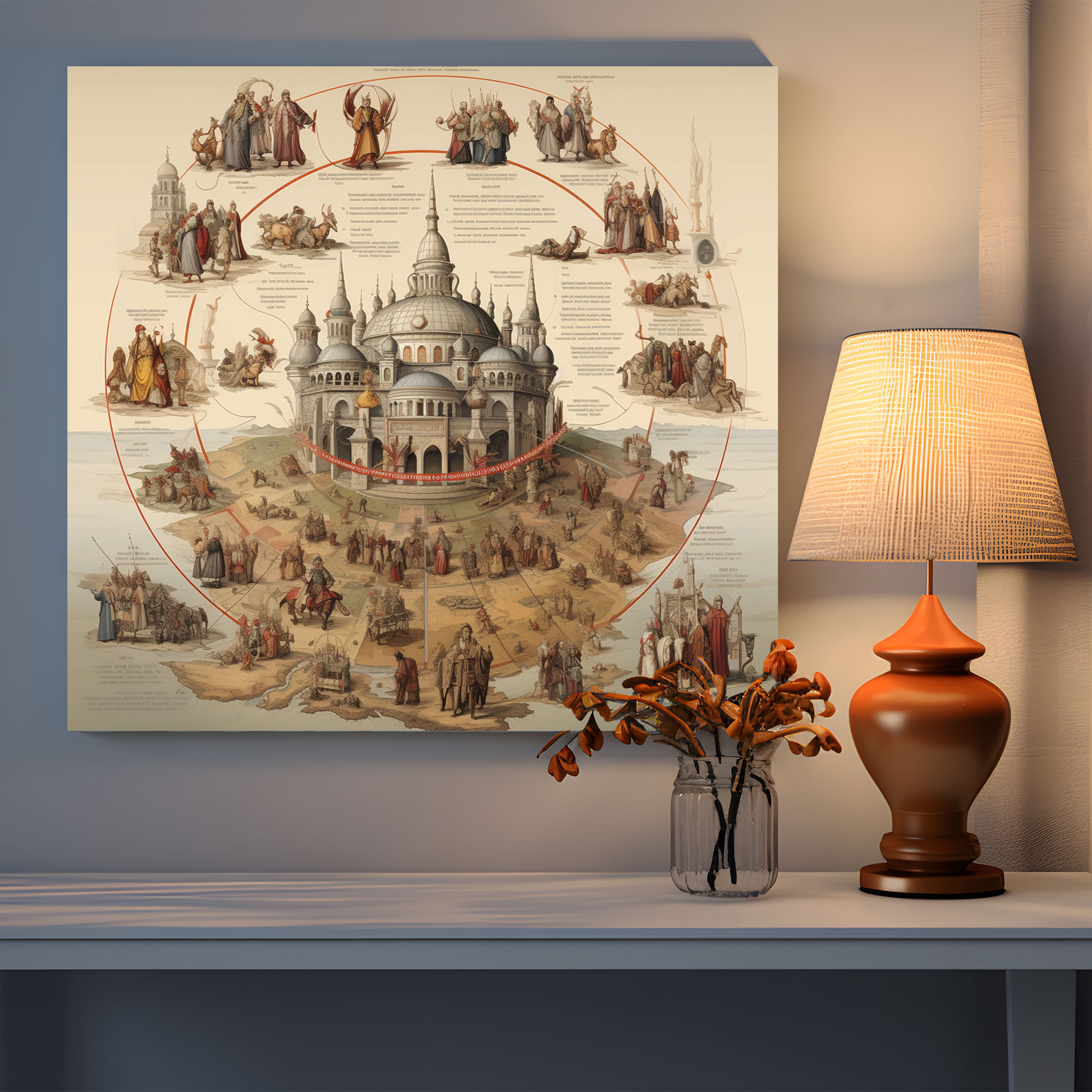 Ottoman Empire Canvas Print - Cultural Diversity and Ethnic Groups in Intricate Detail