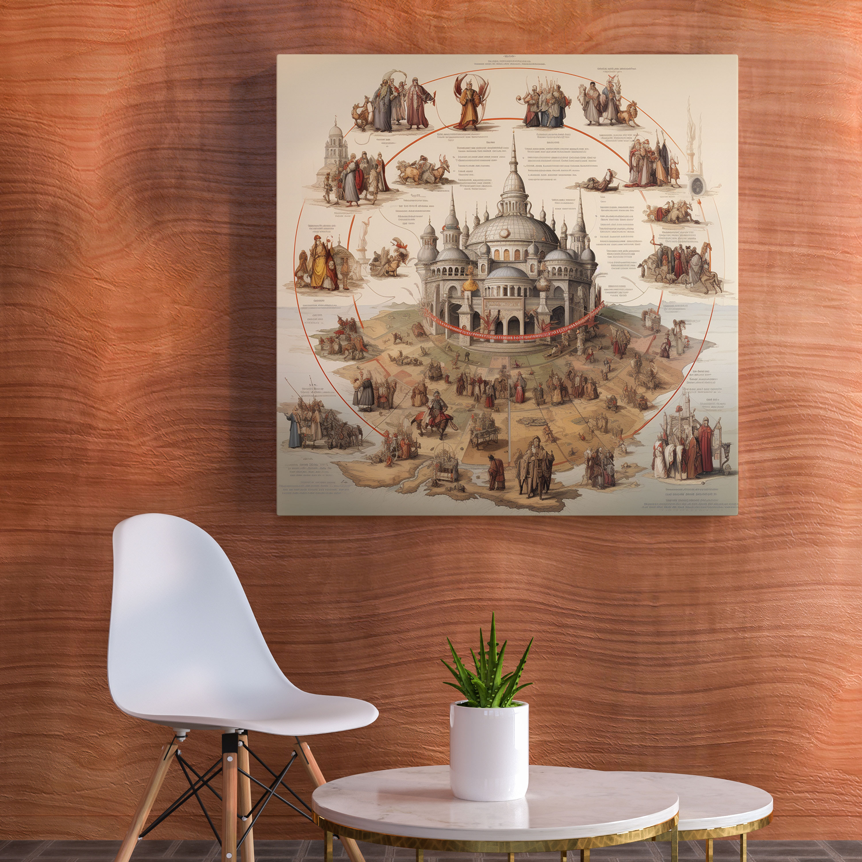 Ottoman Empire Canvas Print - Cultural Diversity and Ethnic Groups in Intricate Detail
