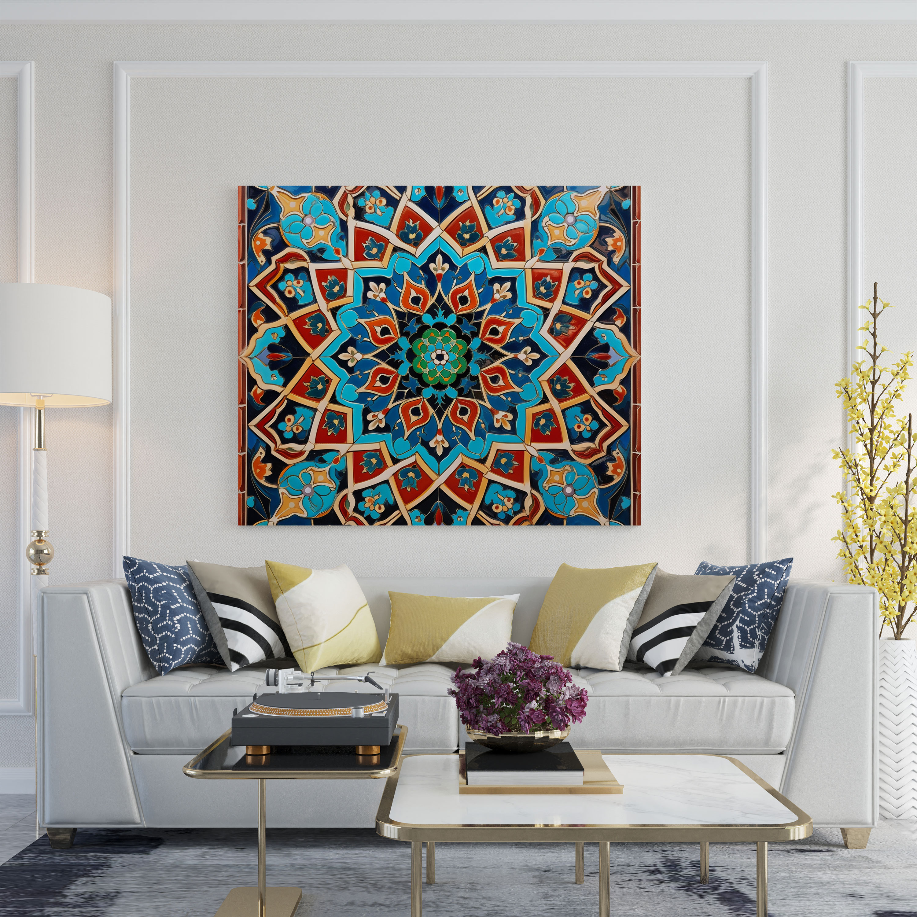 Intricate Mosaic Splendor - Canvas Print