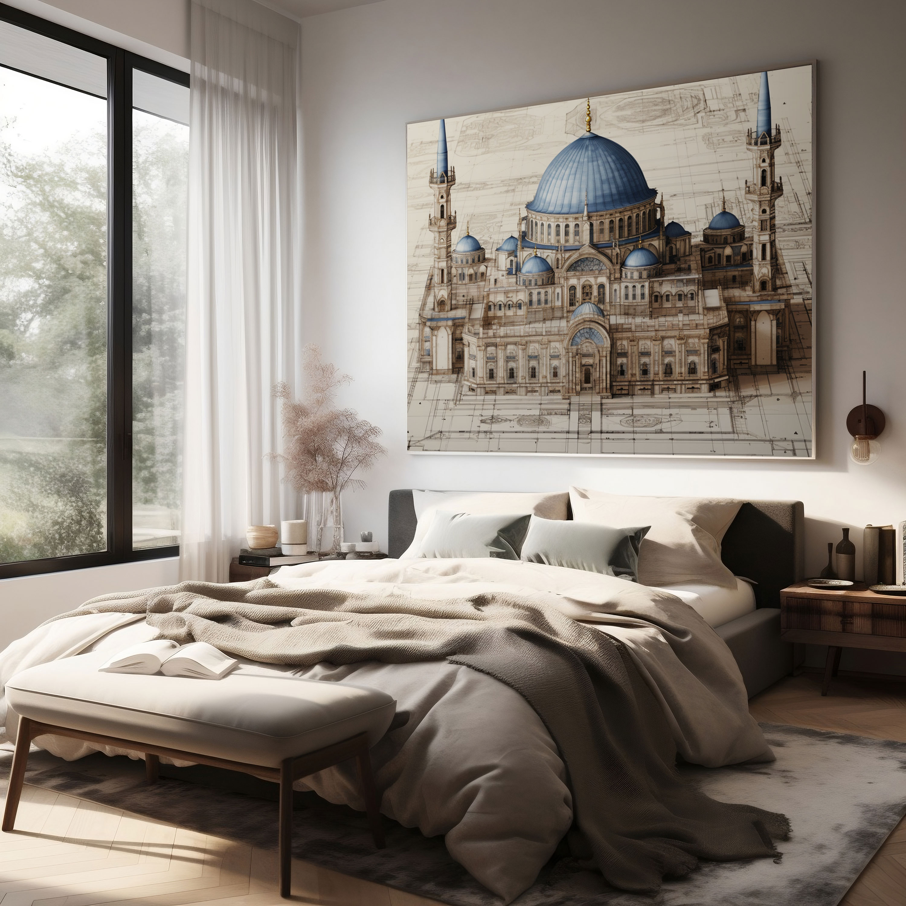 Ottoman Empire Canvas Print - Architectural Blueprint - High Quality Wall Decoration