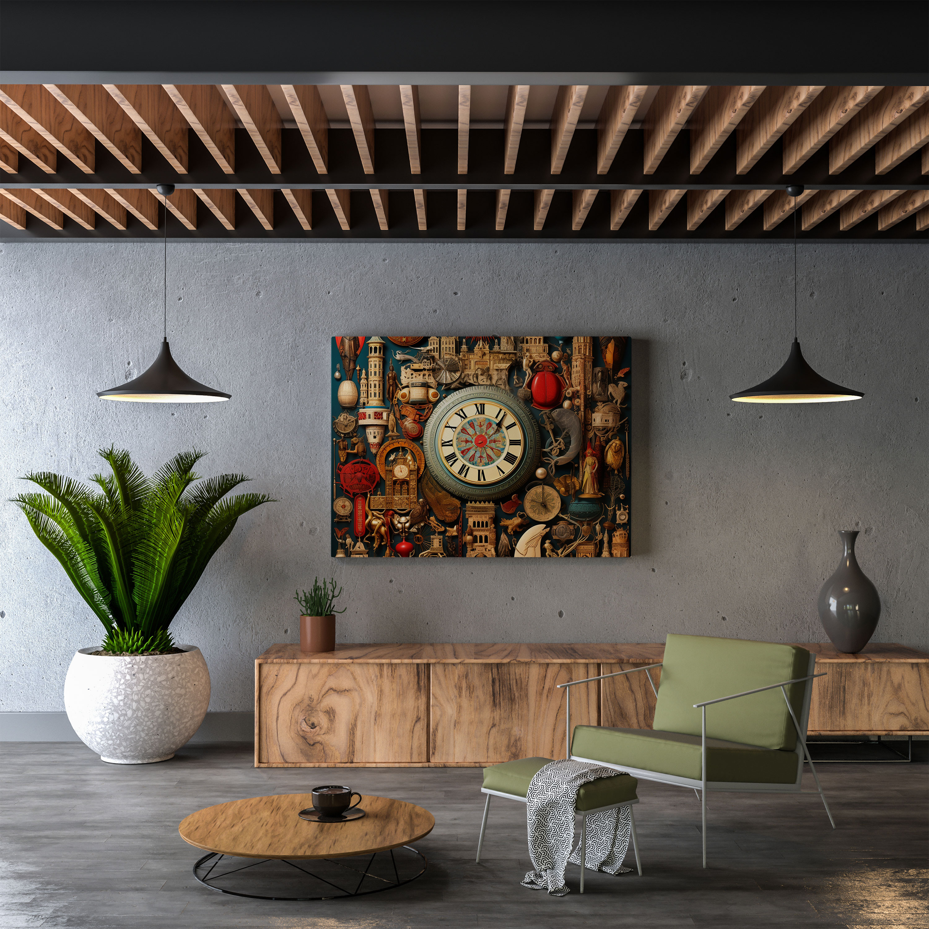 Cultural Ottoman Empire Mosaic Canvas Print