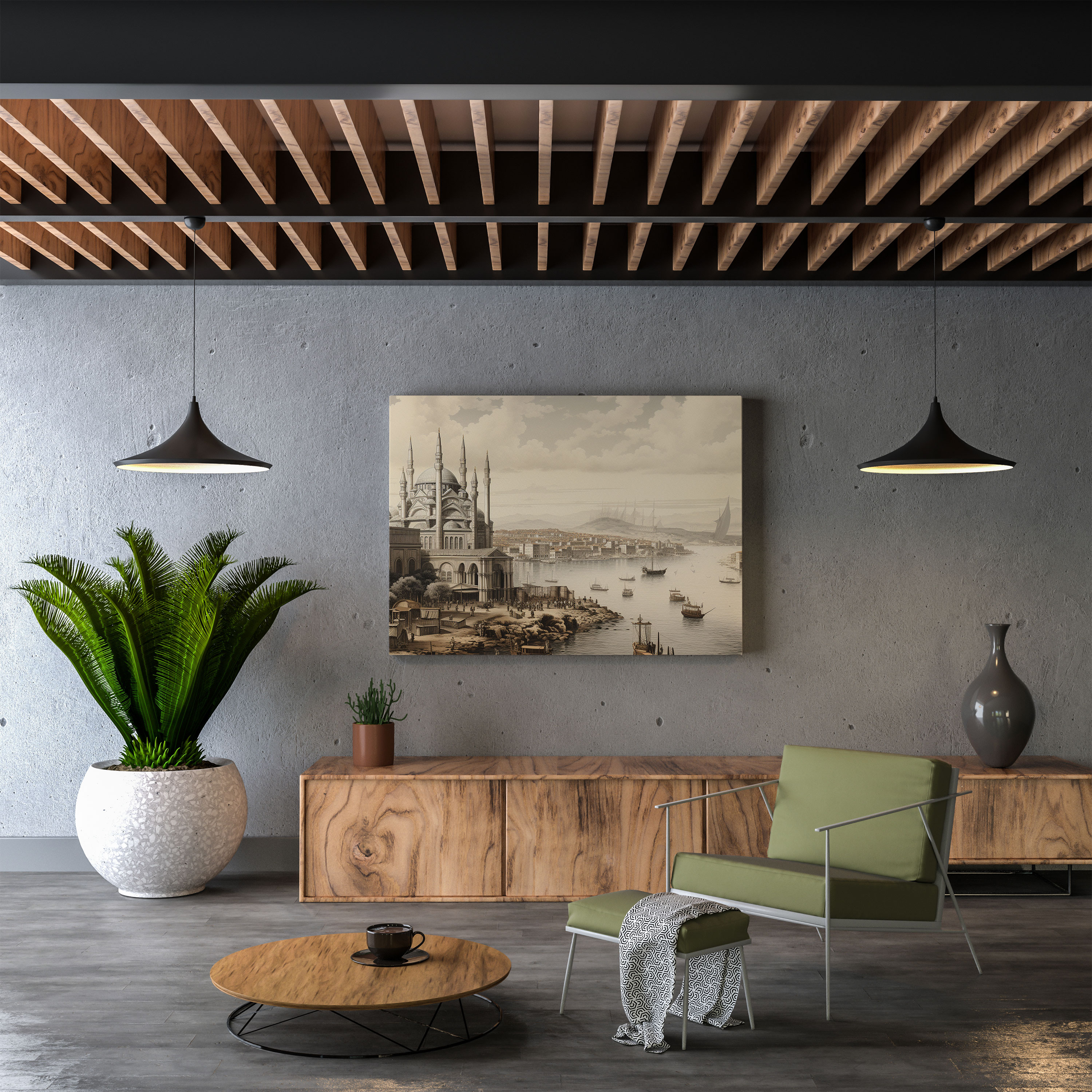 Istanbul Panorama Canvas Print - High Quality Ottoman Empire Wall Decoration