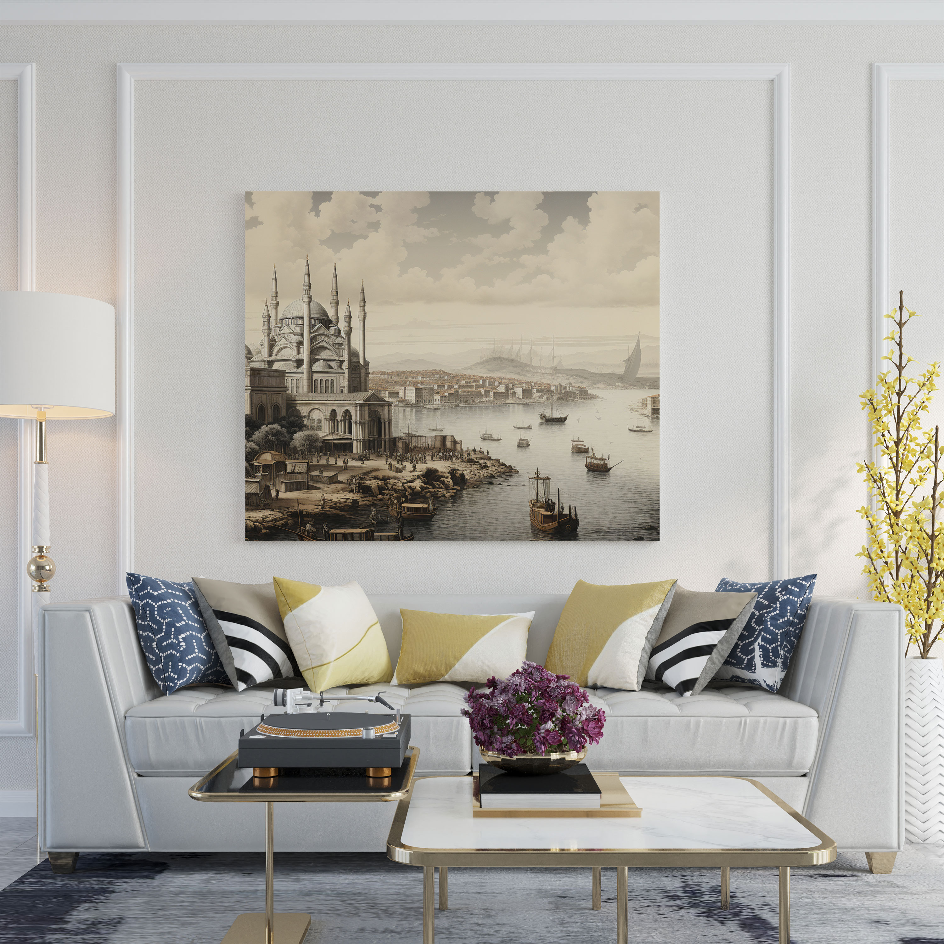 Istanbul Panorama Canvas Print - High Quality Ottoman Empire Wall Decoration