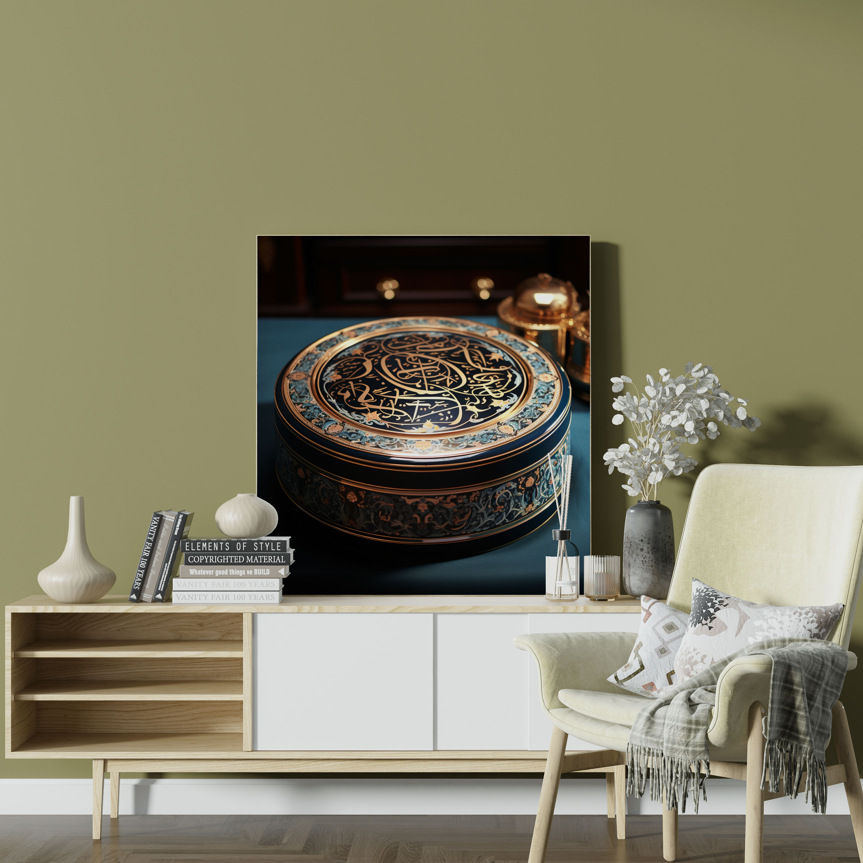 Ottoman Empire Calligraphy Canvas Print