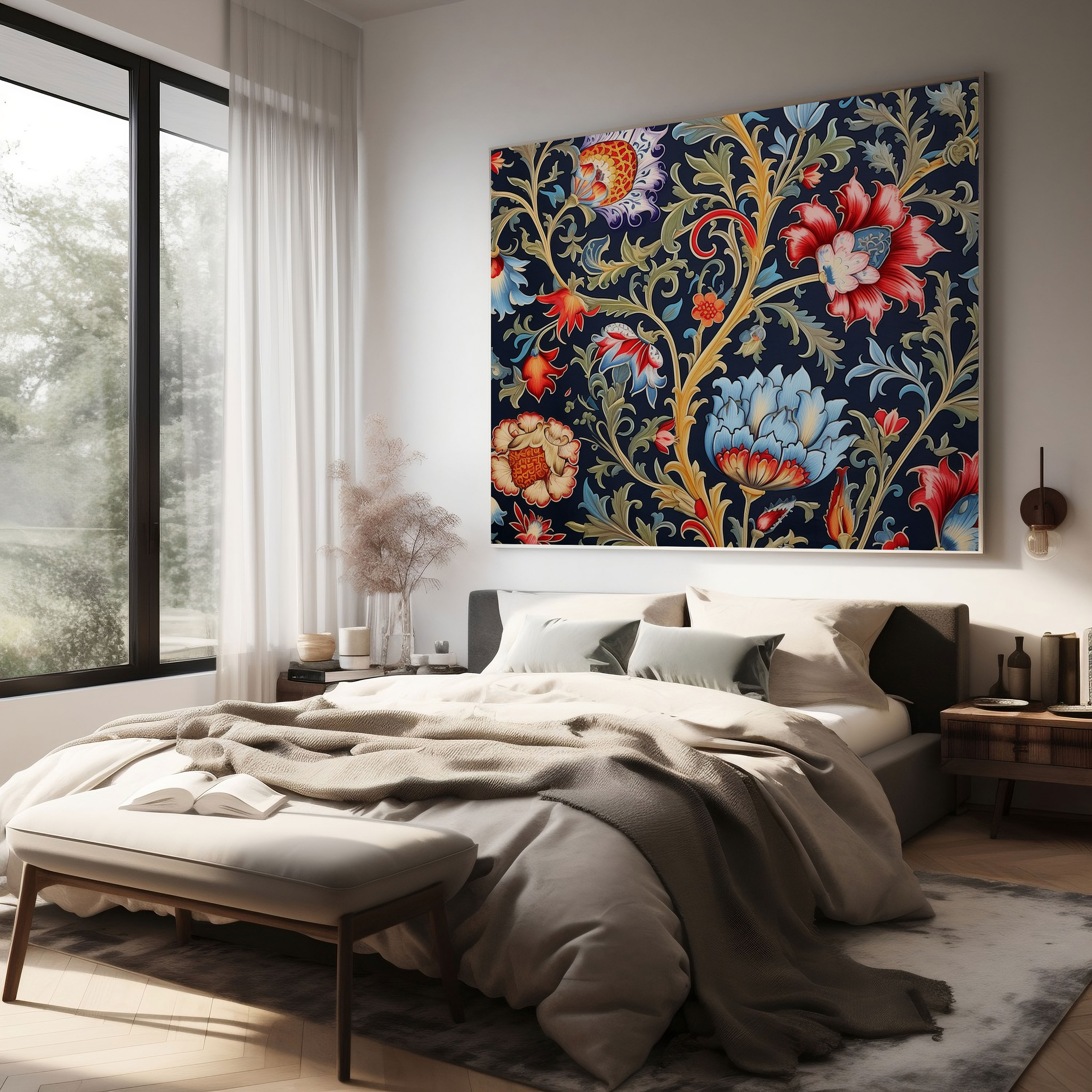 Lavish Textile Design Ottoman Empire Canvas Print