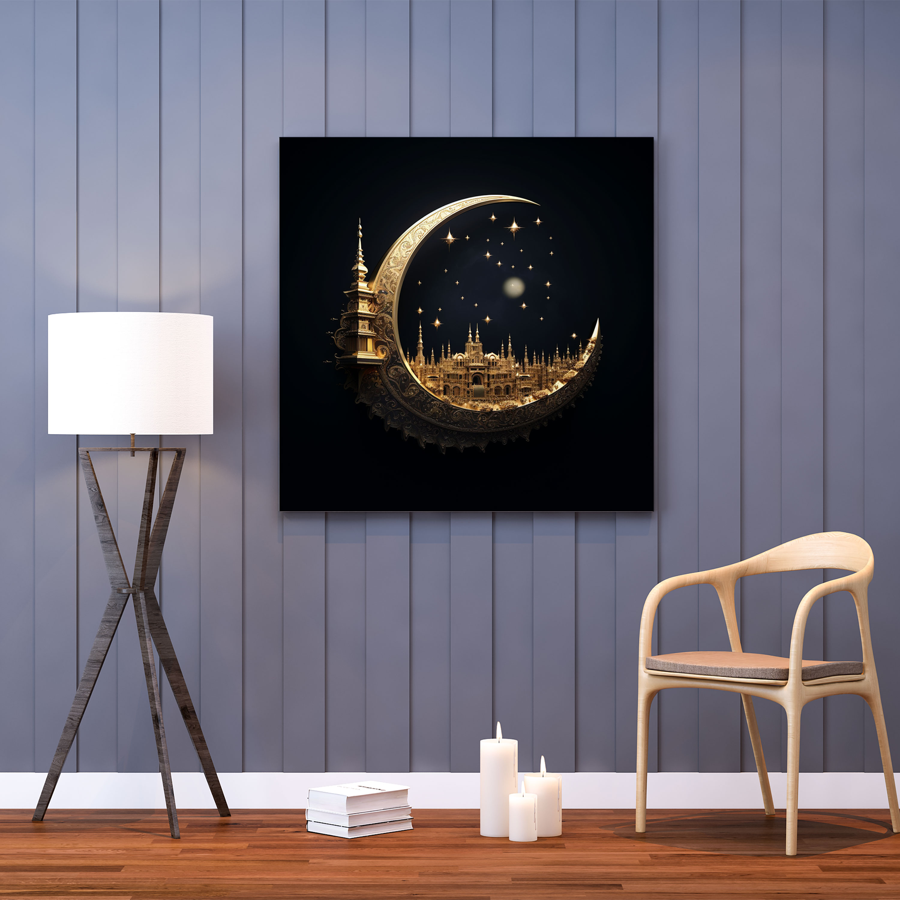 Majestic Crescent Moon Ottoman Empire Canvas Print