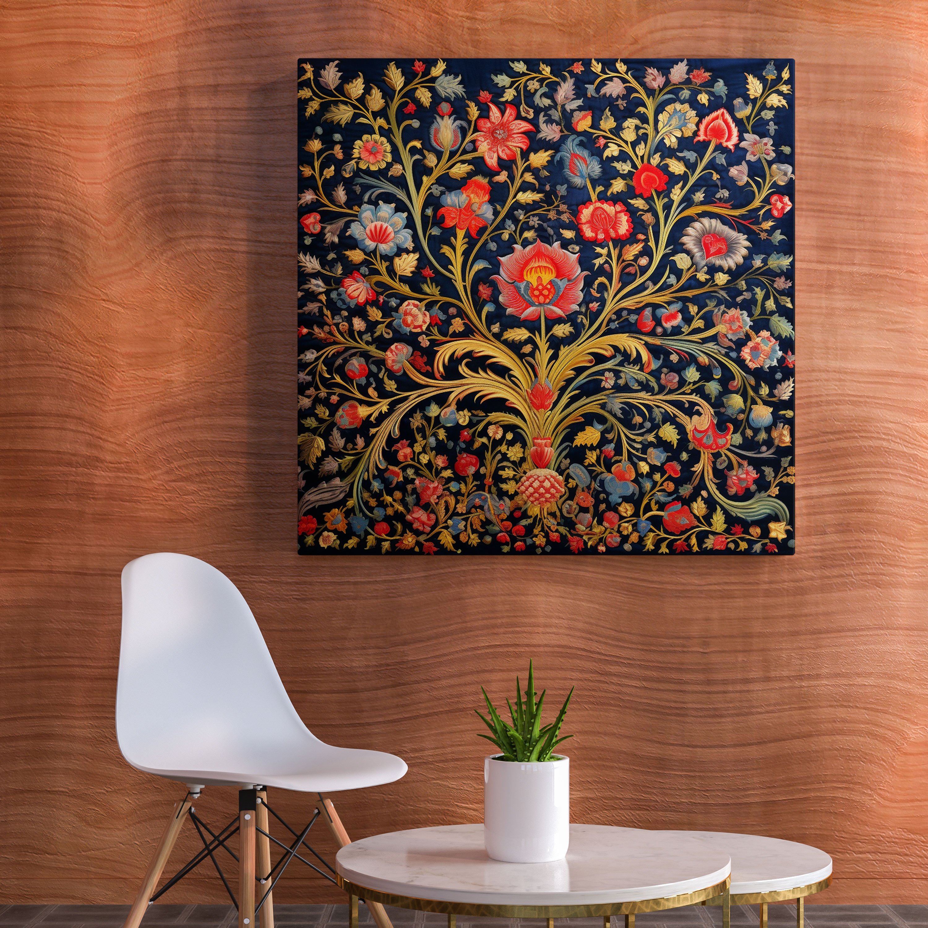 Luxurious Ottoman Empire Tapestry Canvas Print | Rich Embroidery Details
